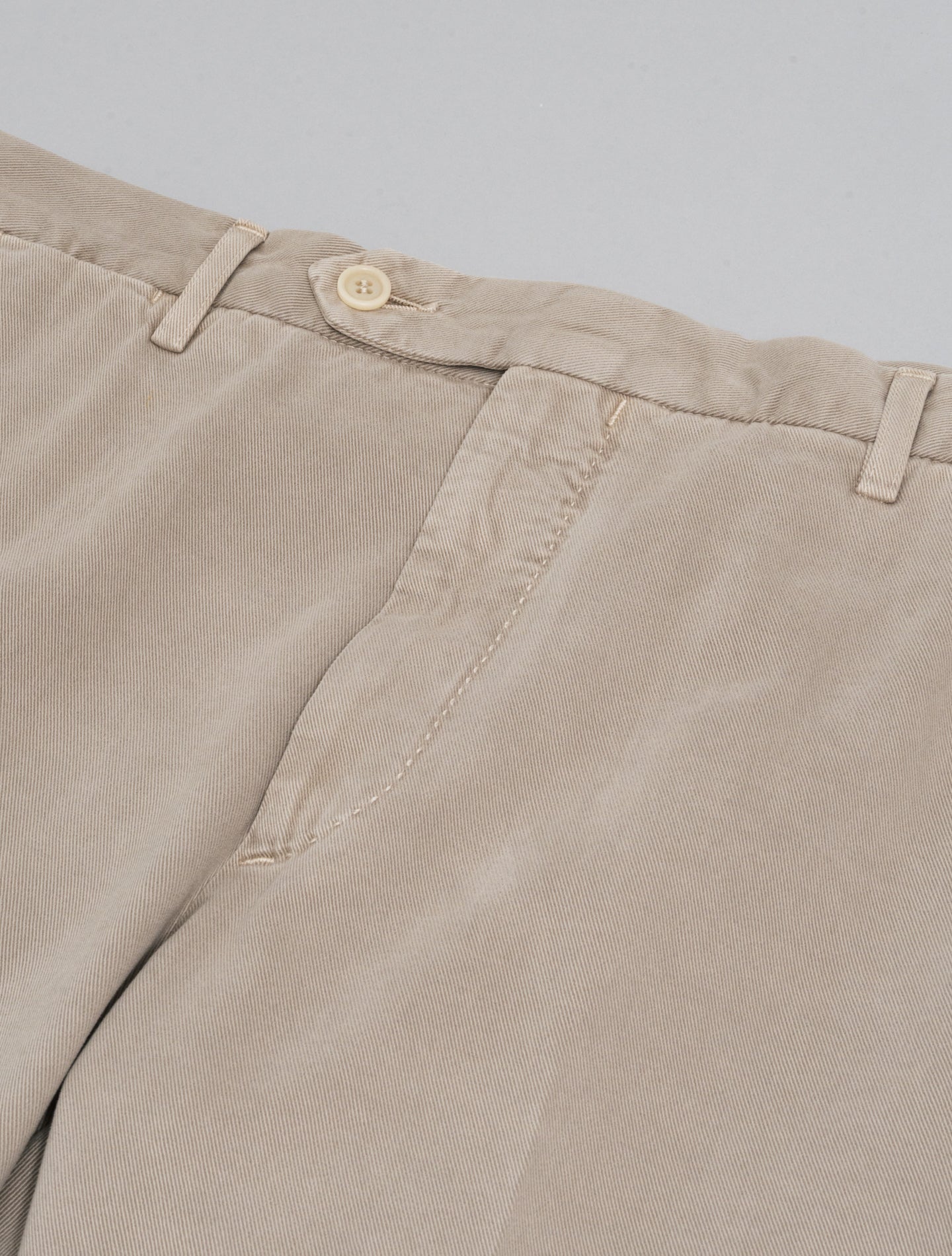190 Cotton Cashmere Twill Trousers Greige Rota Trousers 48