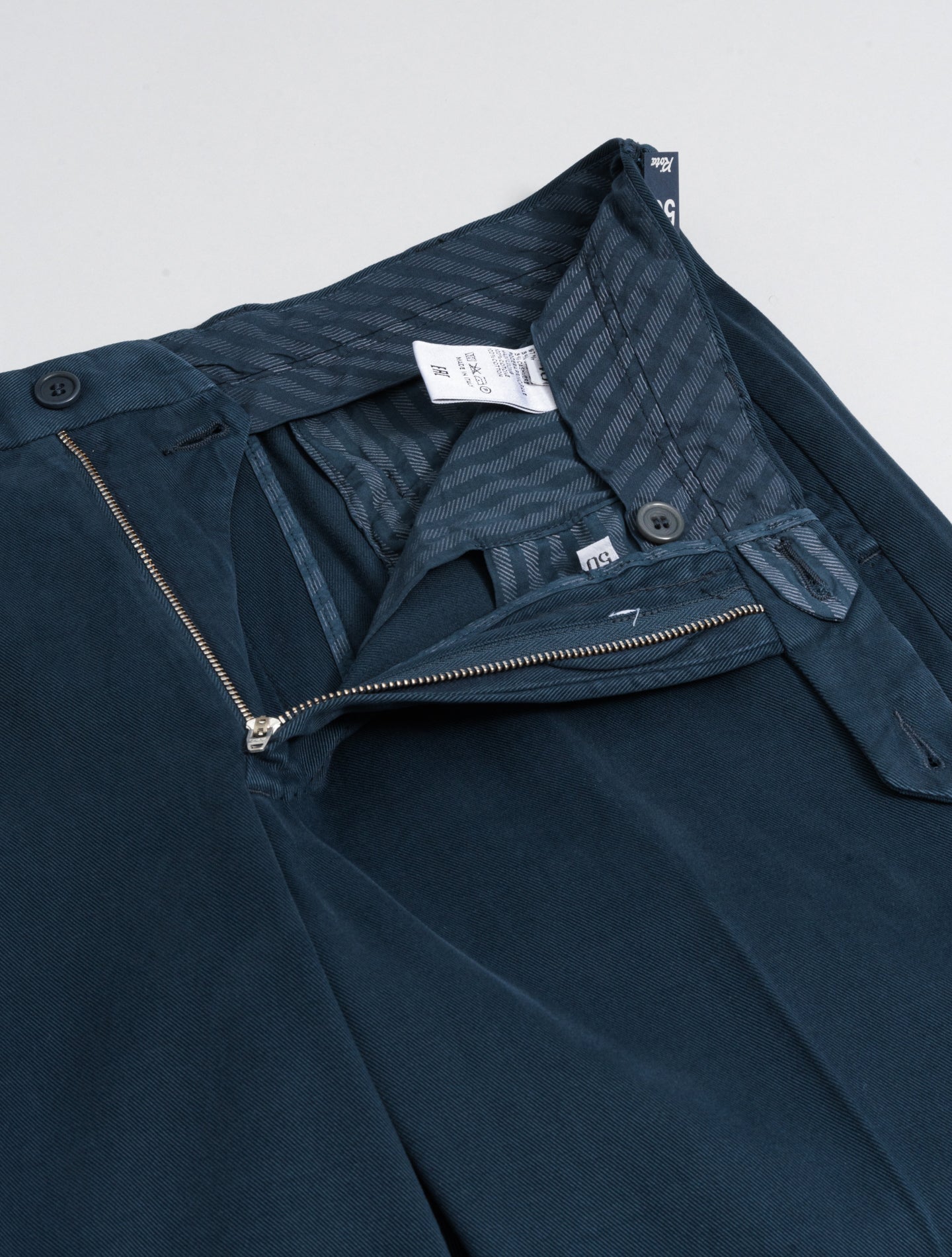 190 Cotton Cashmere Twill Trousers Navy Rota Trousers 48