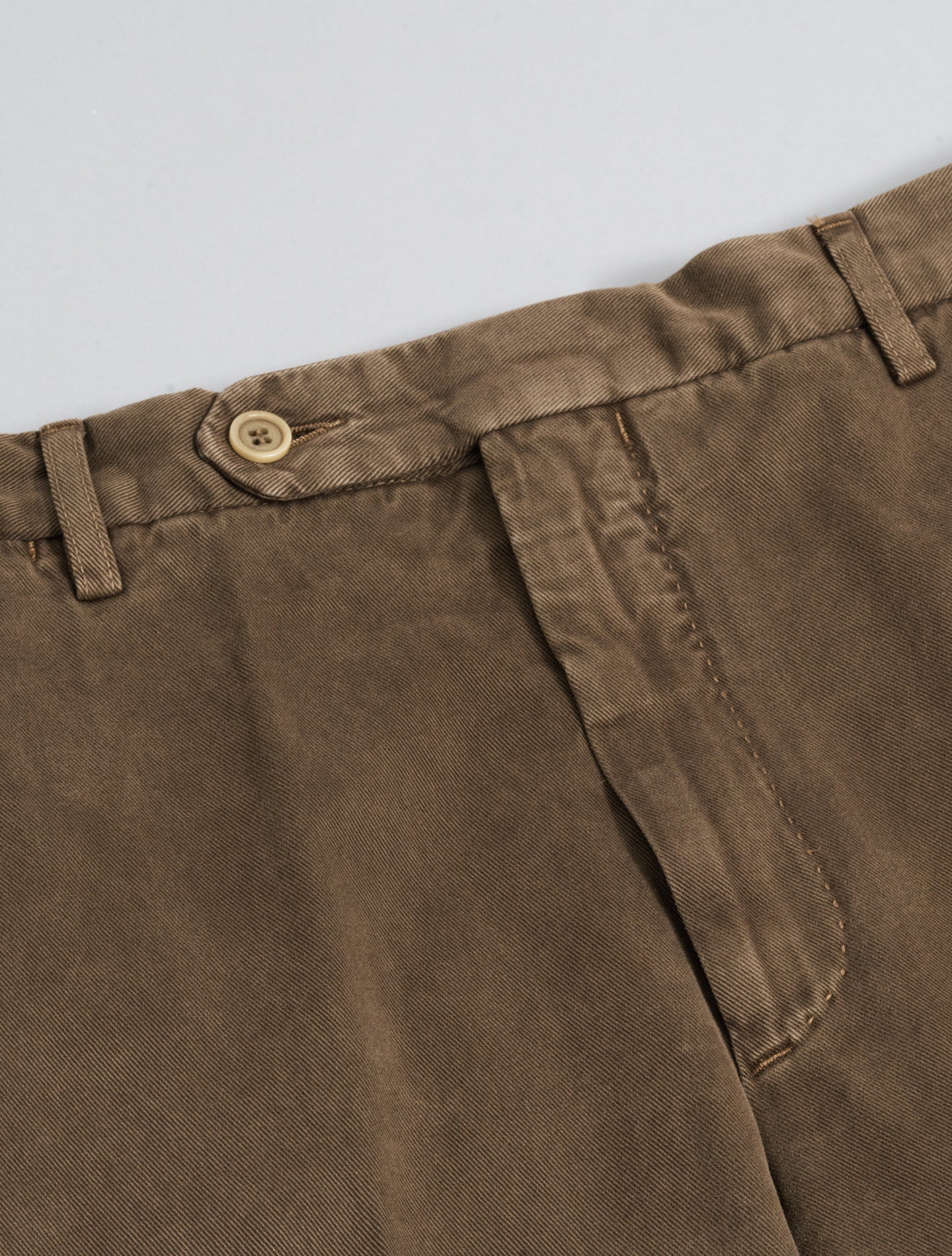 190 Cotton Cashmere Twill Trousers Taupe Rota Trousers 48