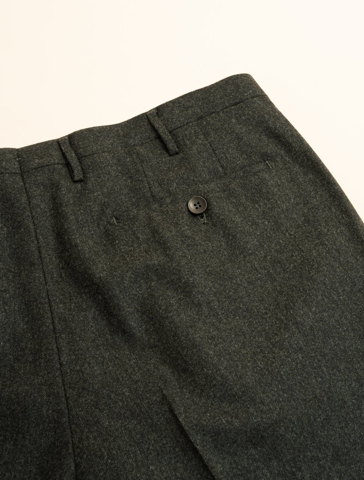 191 Pleated Flannel Dress Trousers Dark Green Rota Trousers 48