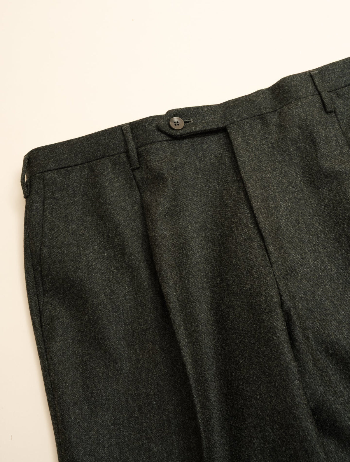 191 Pleated Flannel Dress Trousers Dark Green Rota Trousers 48