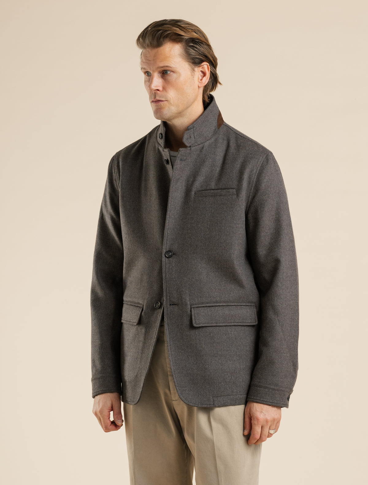 Lumen Loro Pana Capolavoro Double Wool Jacket Taupe