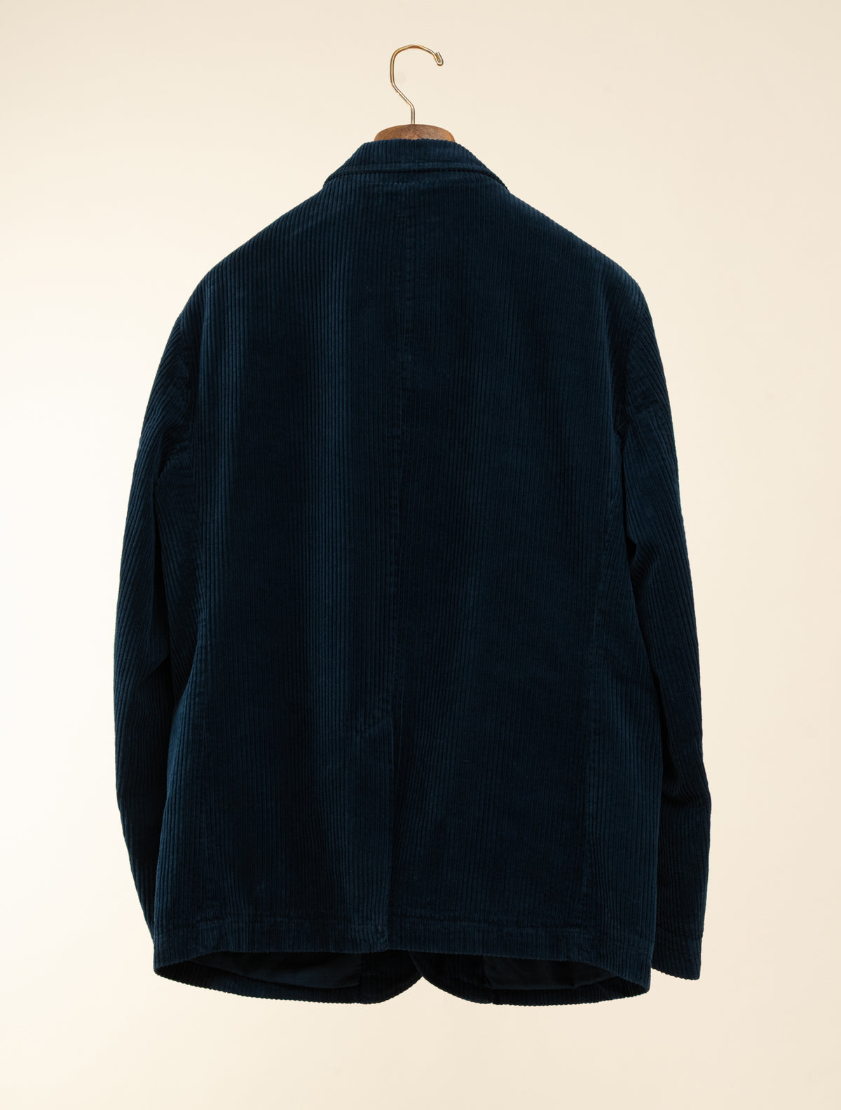 Single Breasted Corduroy Jacket Navy