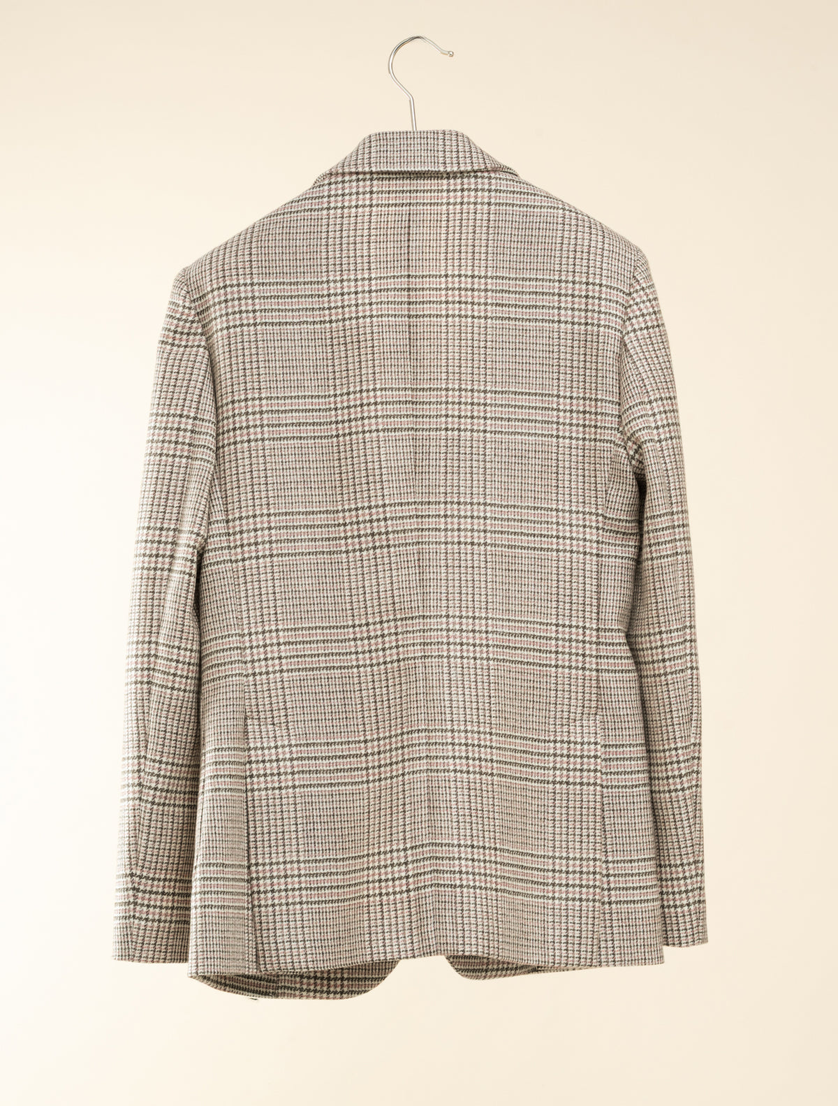 Single Breasted Glencheck Jacket Pink