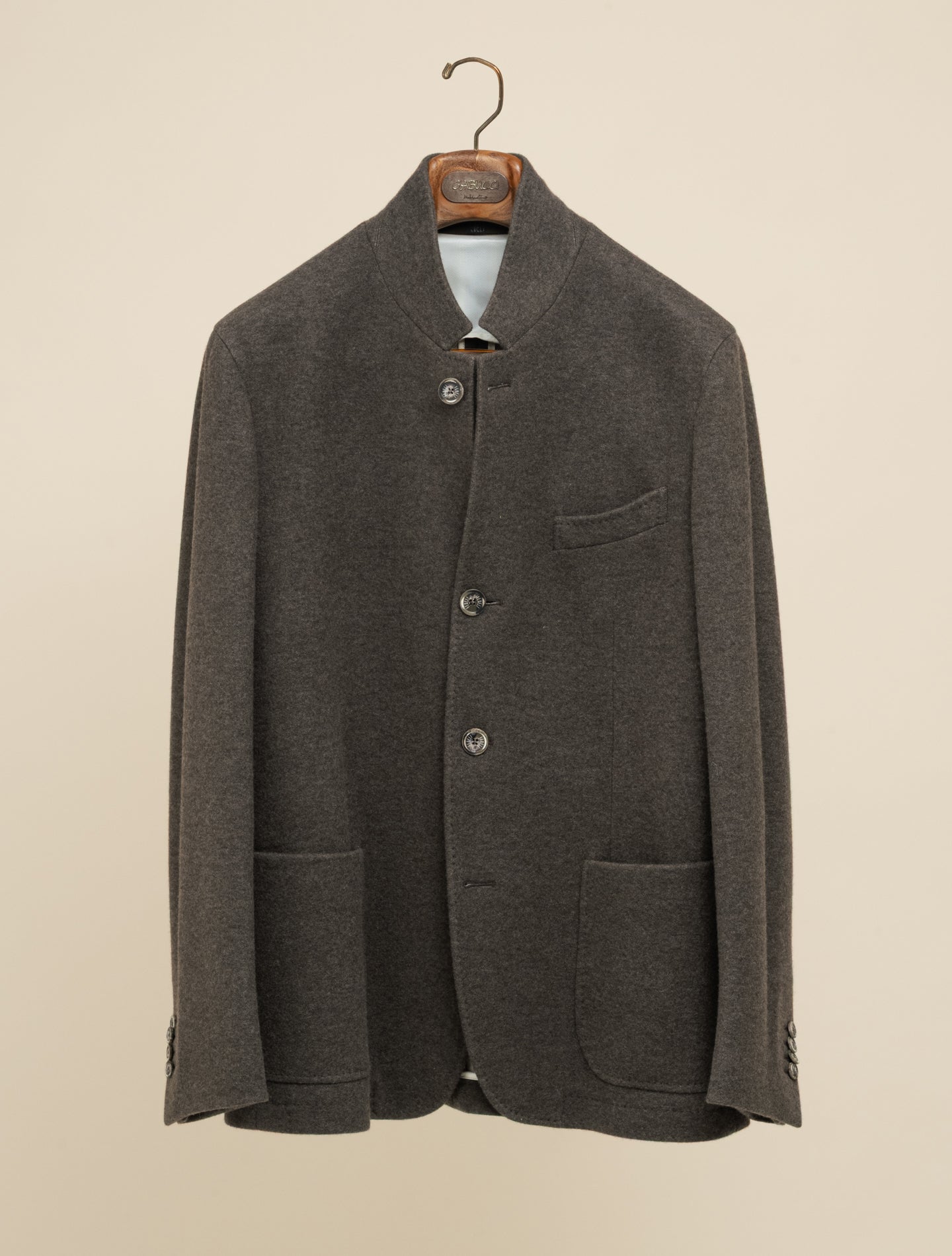 Damon Double Cashmere Flannel Jacket Brown