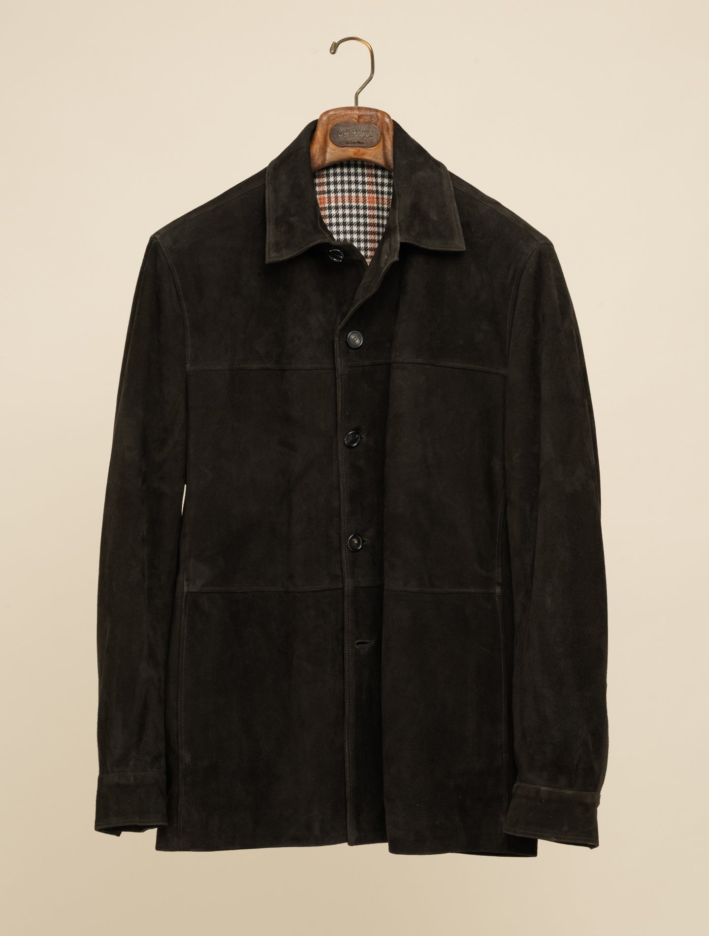 Wildlederjacke mit Wollfutter Braun