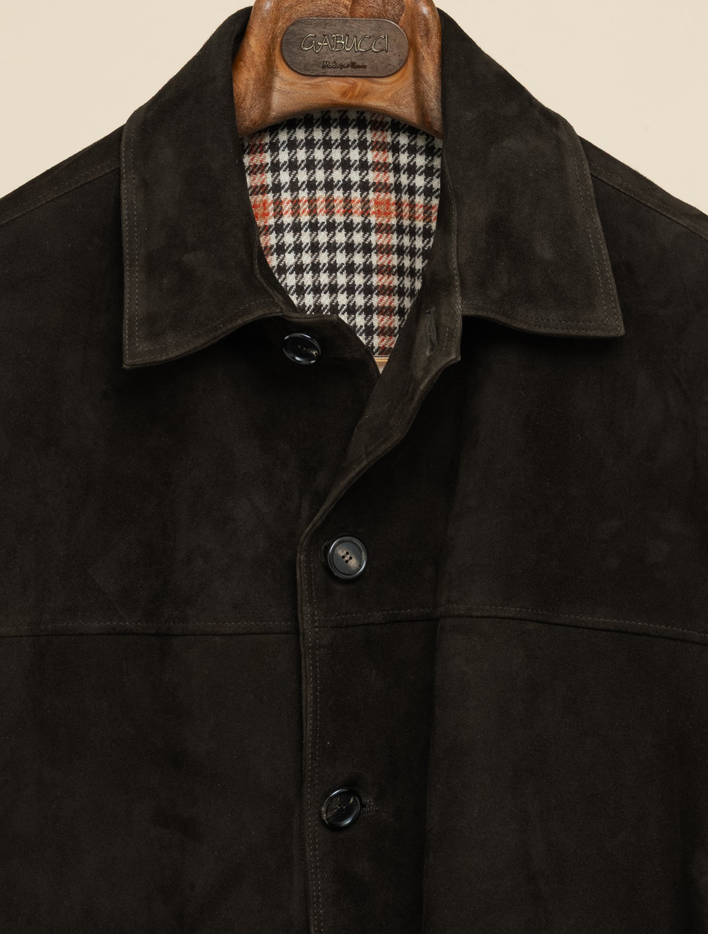 Wildlederjacke mit Wollfutter Braun