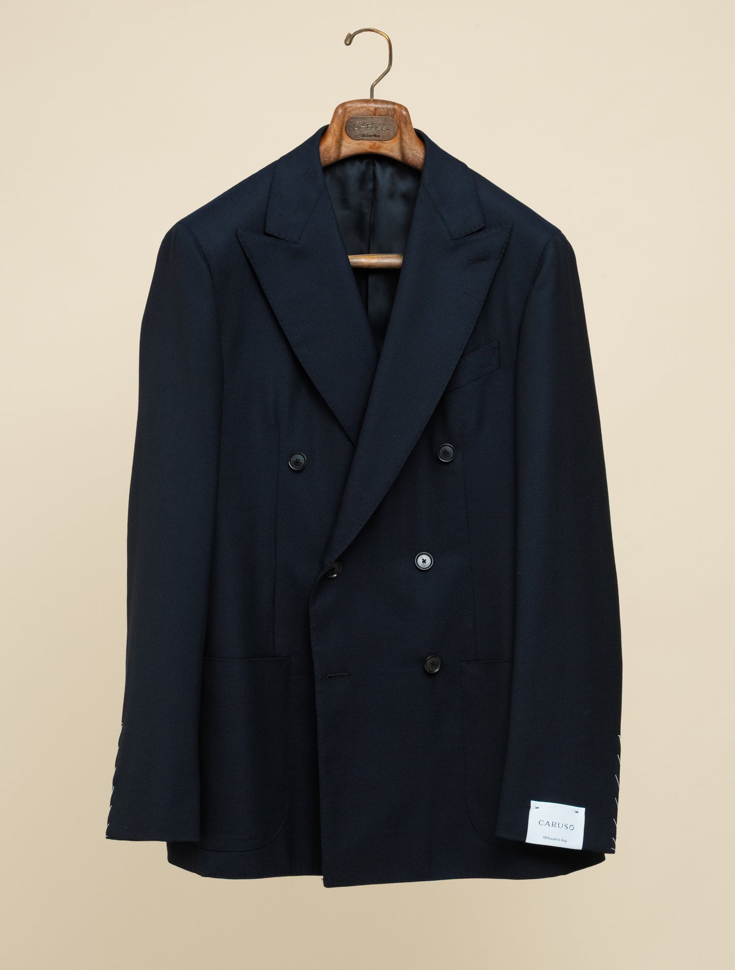 Aida Double Breasted Wool Jacket Navy