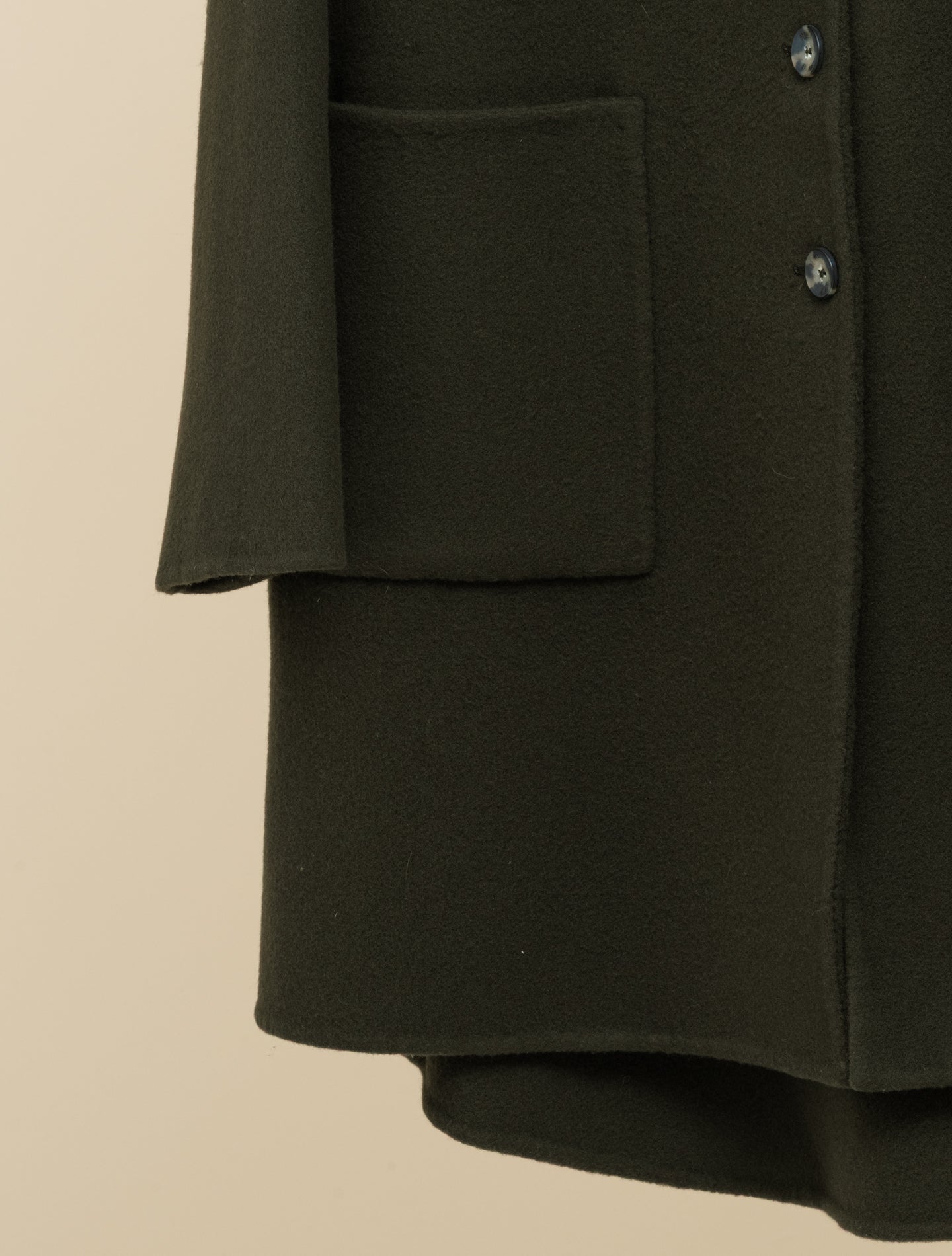Ximena Double Wool Cashmere Coat Forest Green