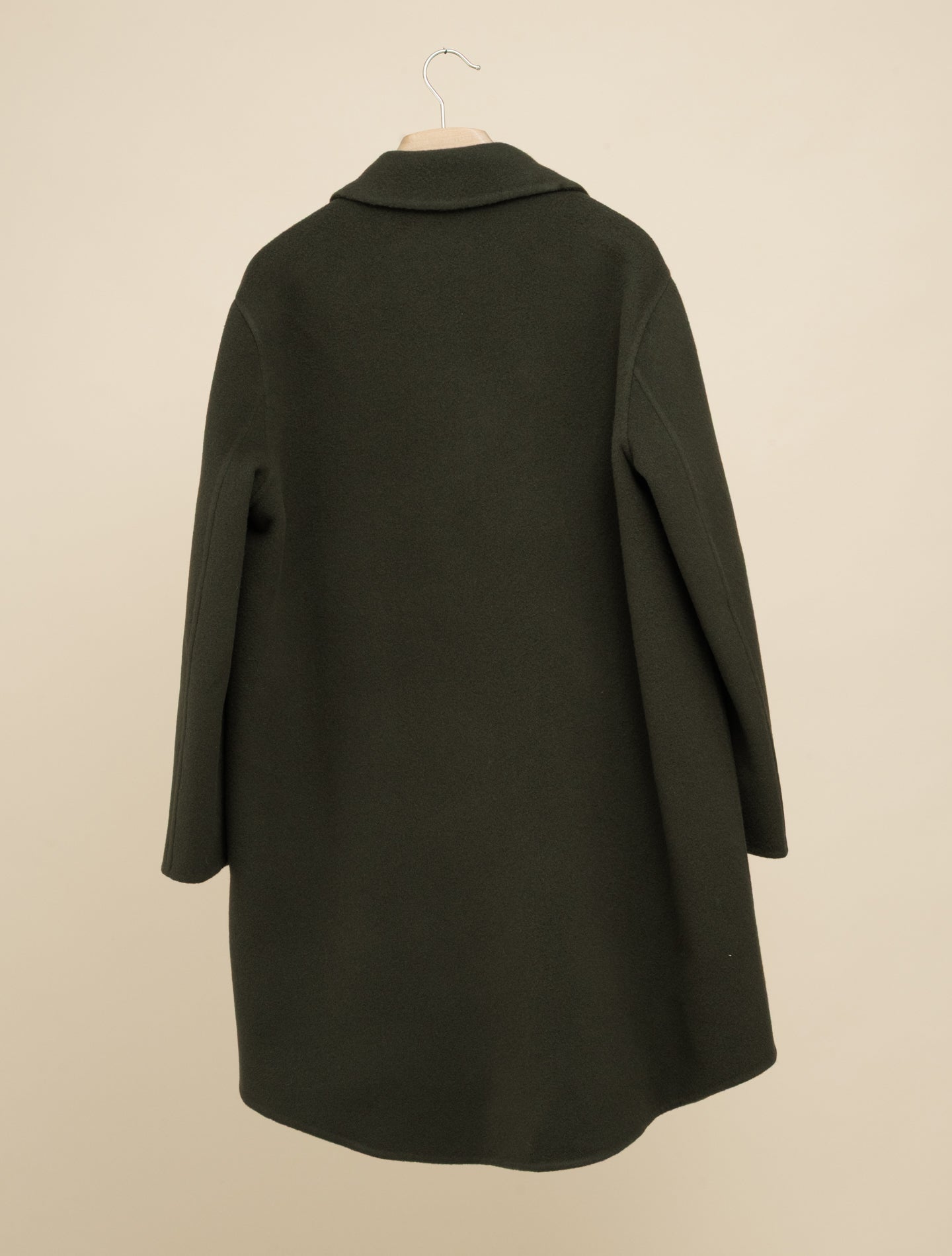 Ximena Double Wool Cashmere Coat Forest Green