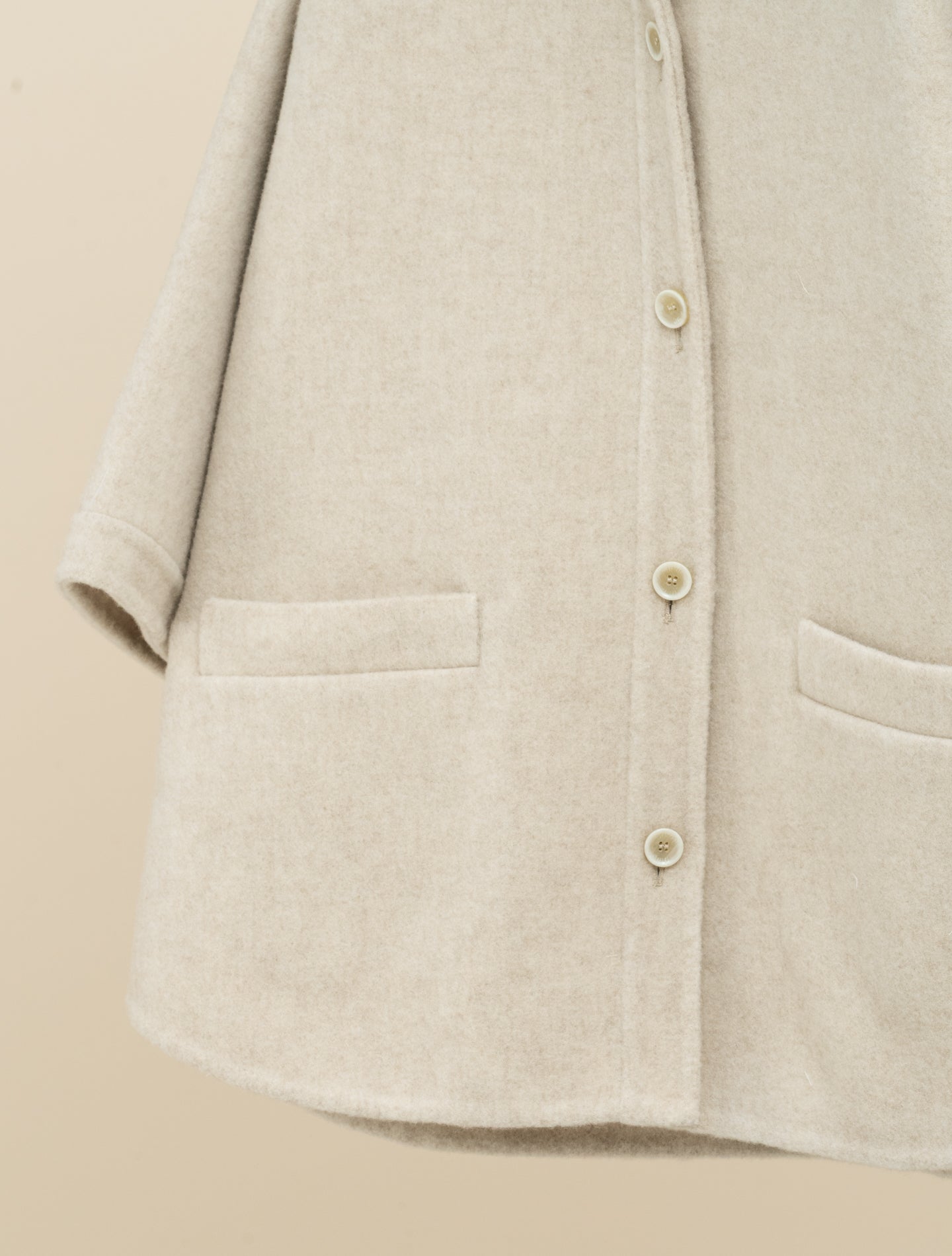 Celeste Wool Cashmere Shirt Jacket Beige