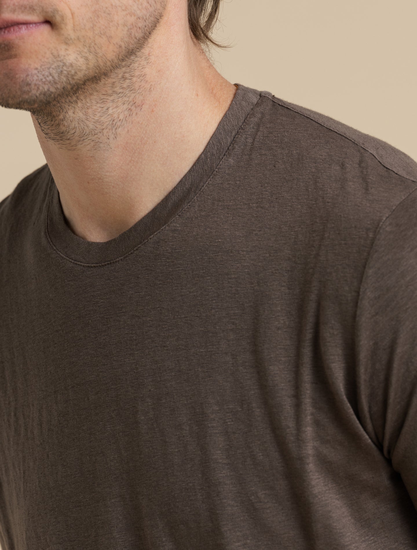 Linen T-shirt Cacao