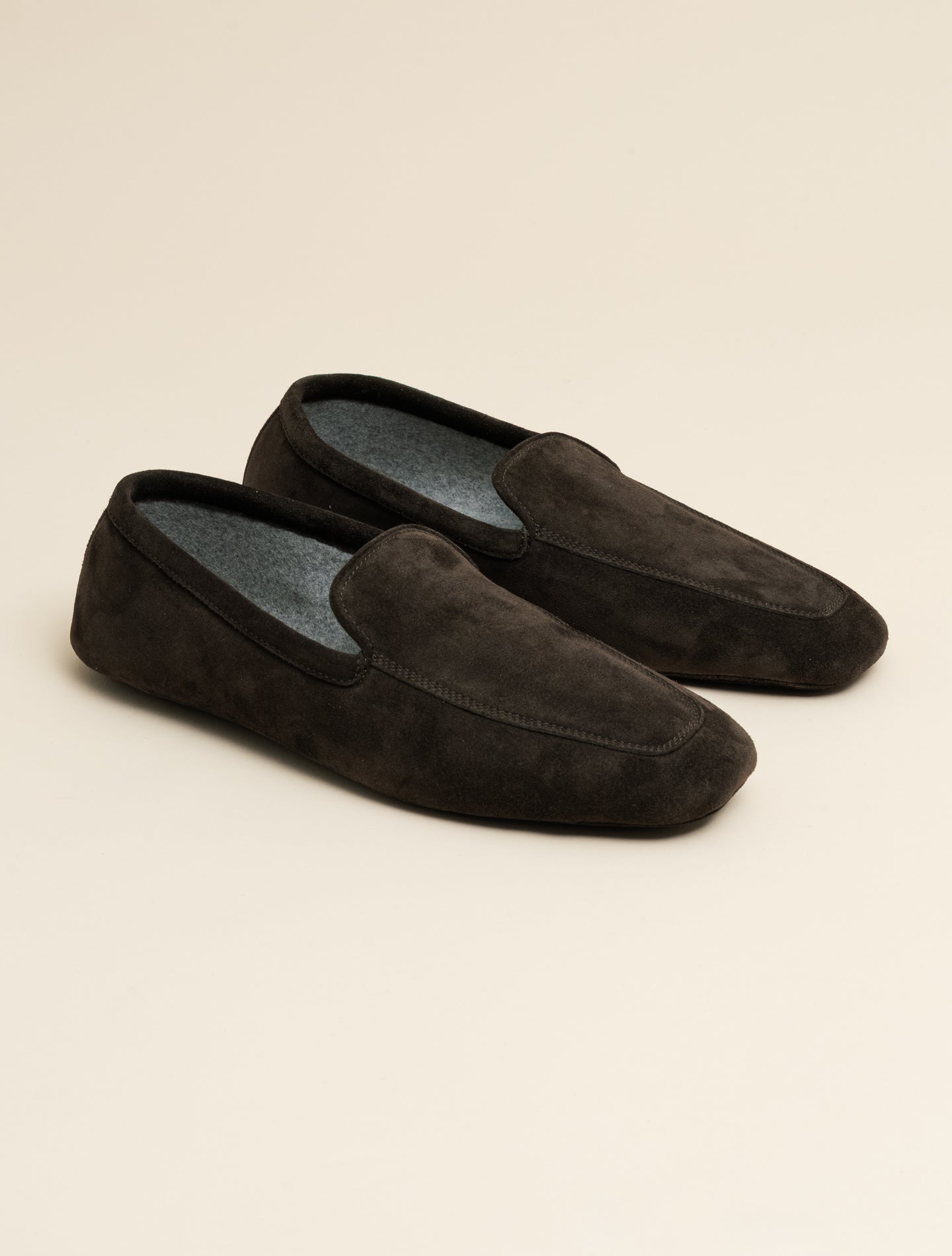 Suede Slippers Brown