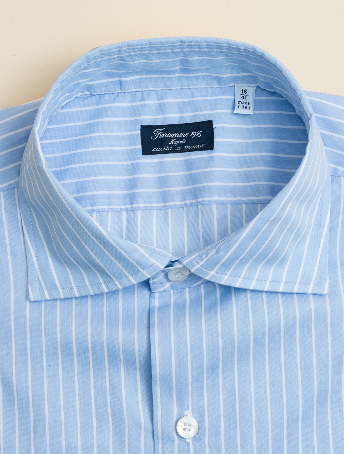 Zante Enzyme Reversed Striped Shirt Light Blue