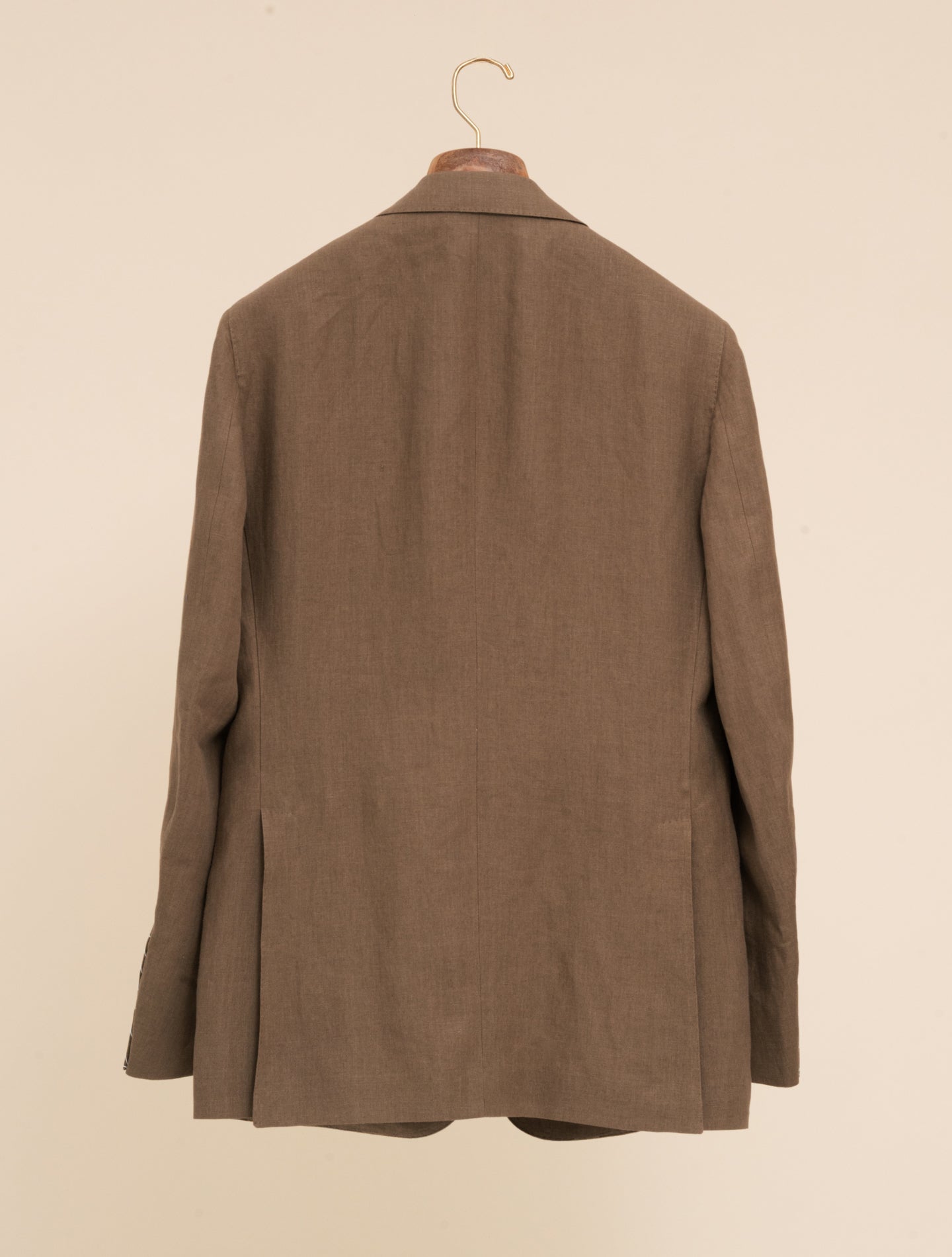 Single Breasted Linen Jacket Tan