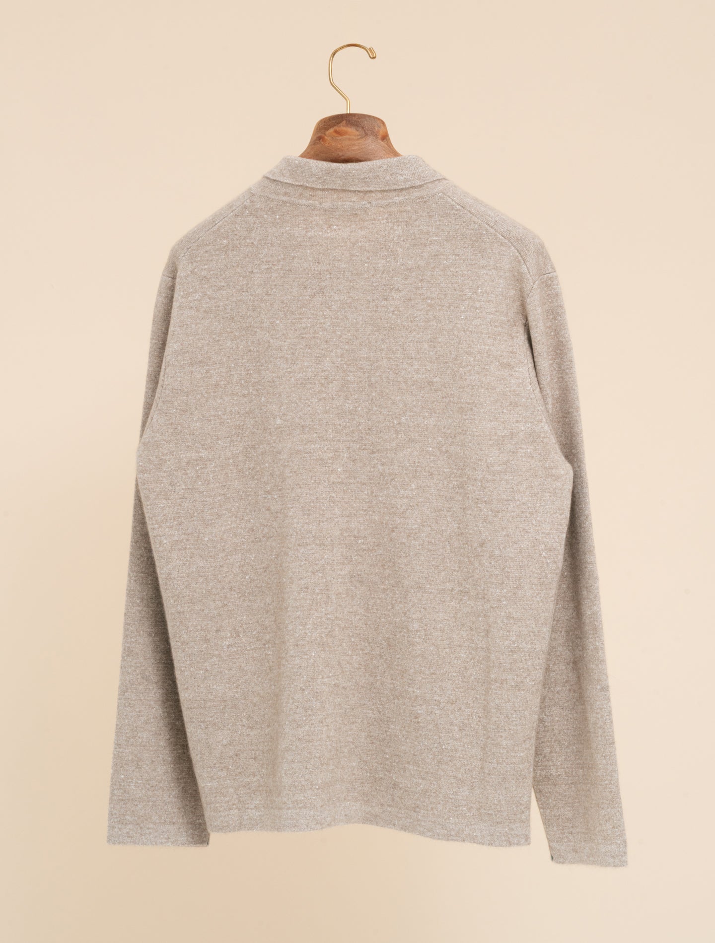 Cashmere Linen Shirt Cardigan Natural