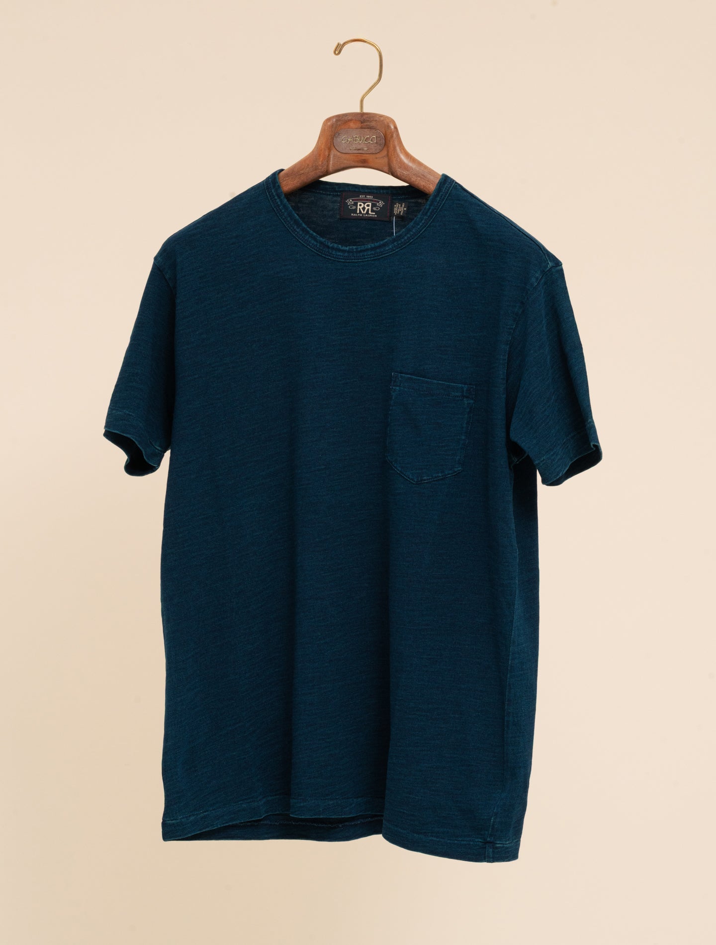 Indigo Jersey Pocket T-Shirt Rinsed Indigo