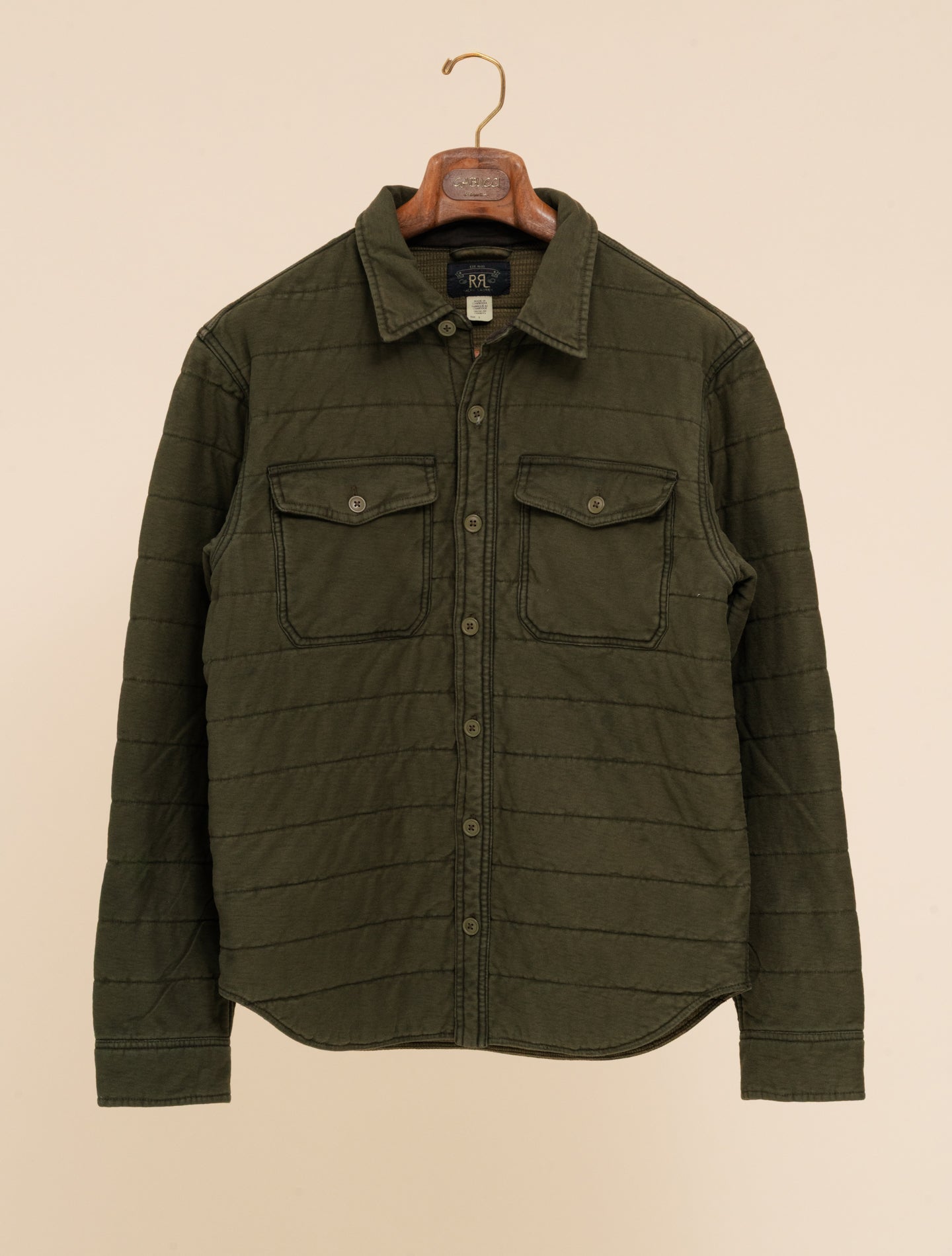 Quilted Jersey Overshirt Olive Drab