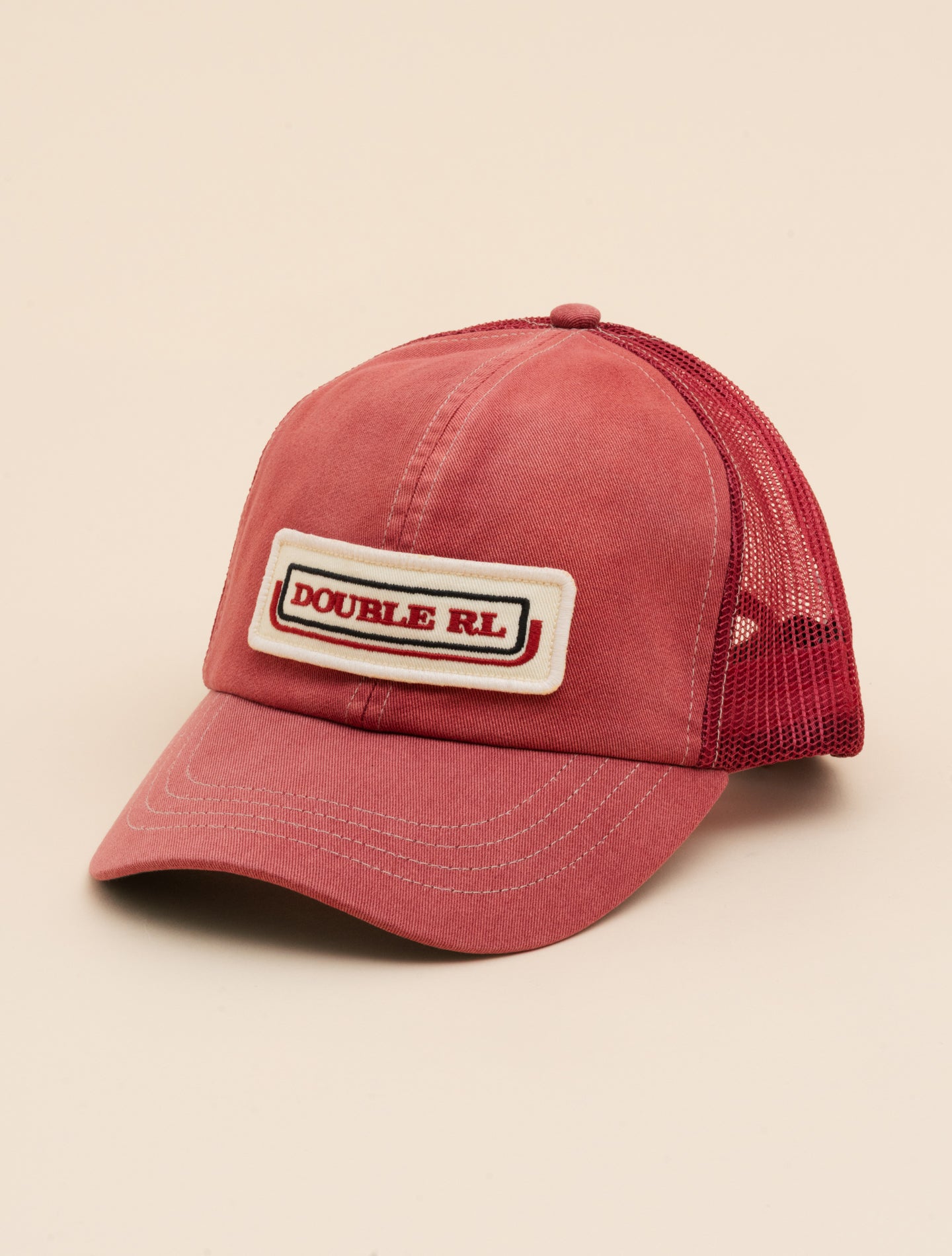 Logo-Patch Mesh Trucker Cap Faded Red