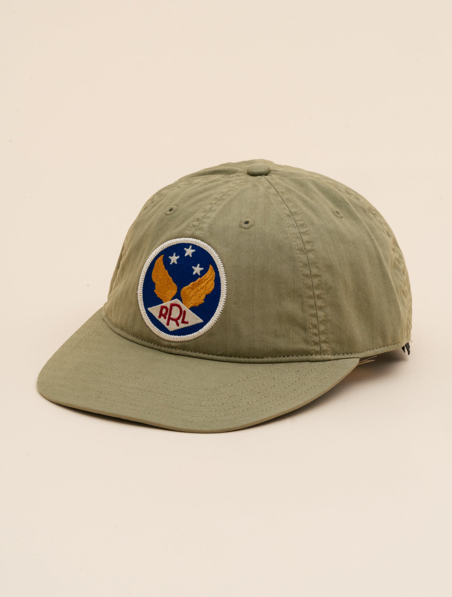 Winged-Logo Twill Baseball Cap Brewster Green