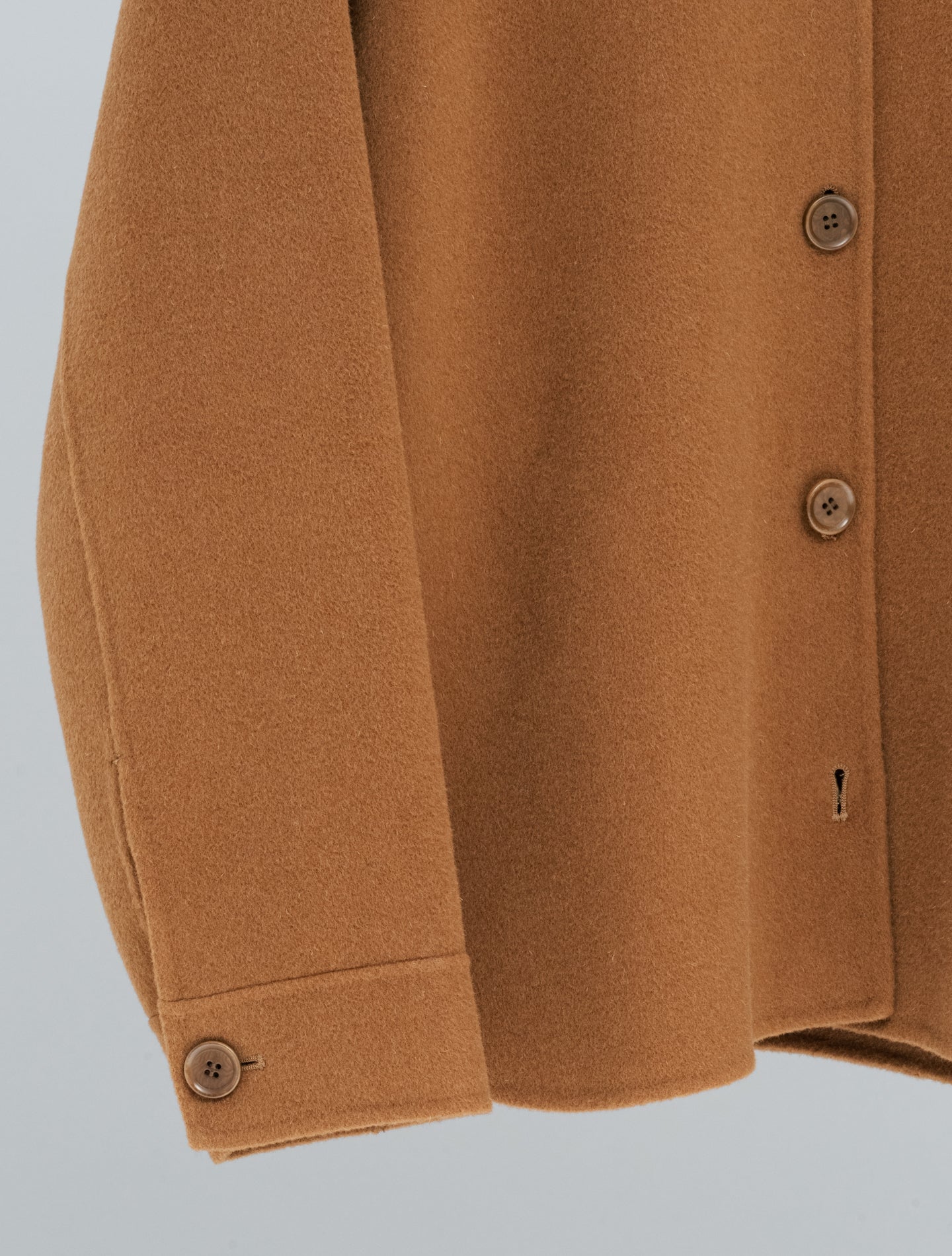 Double Wool Shirt Jacket Camel