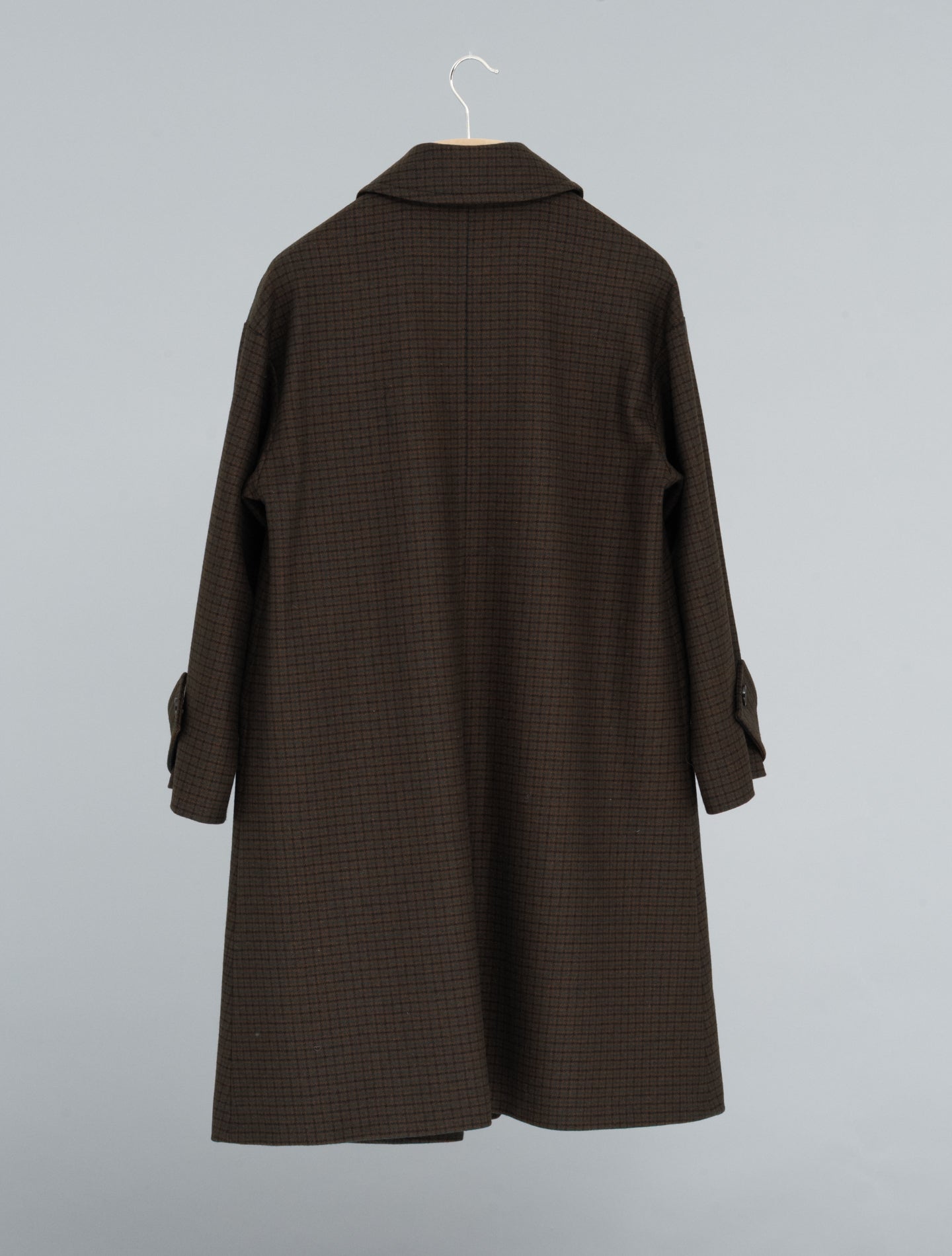 Humbie Houndtooth Wool Coat Brown