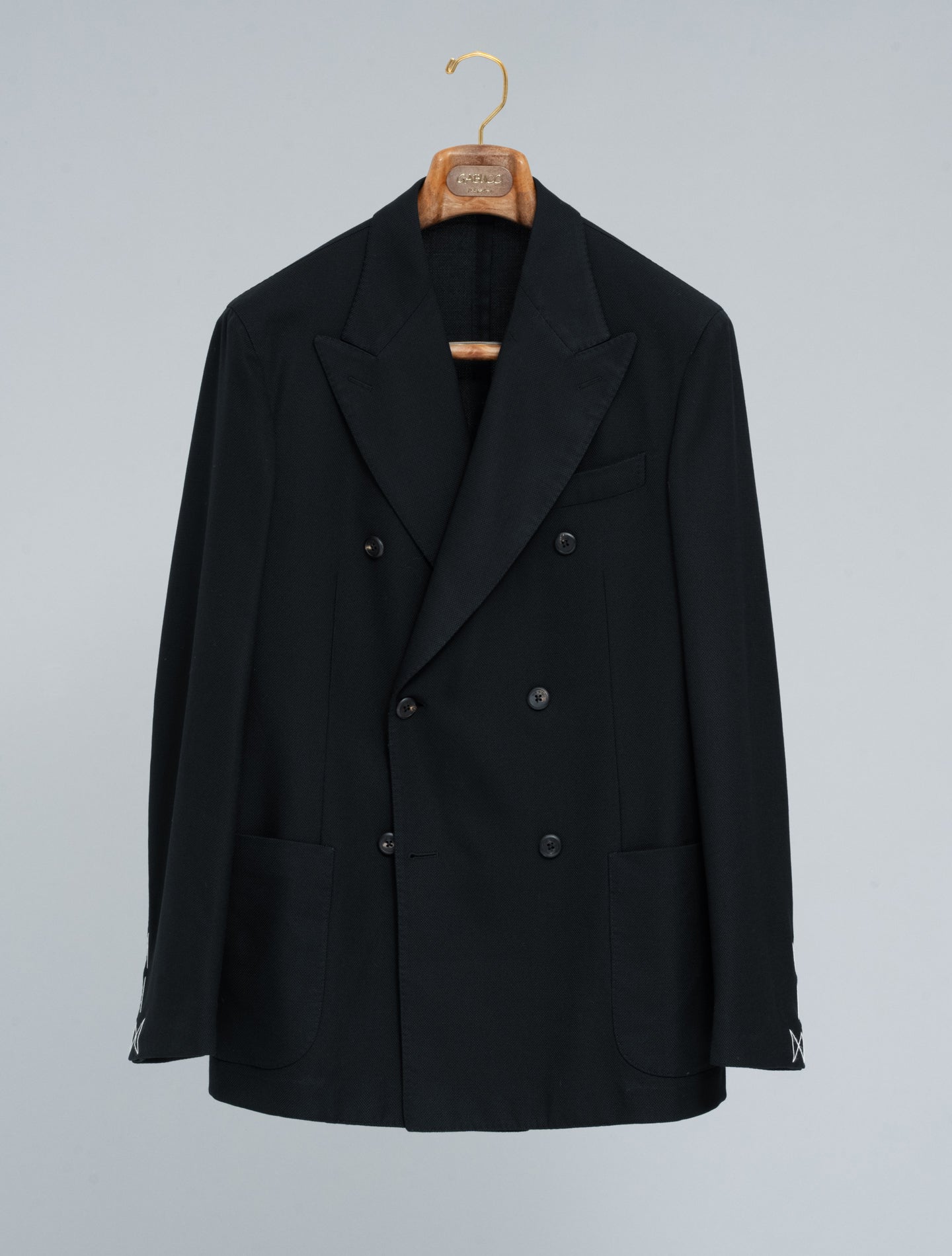 Art2 Double Breasted Washed Fresco Jacket Navy