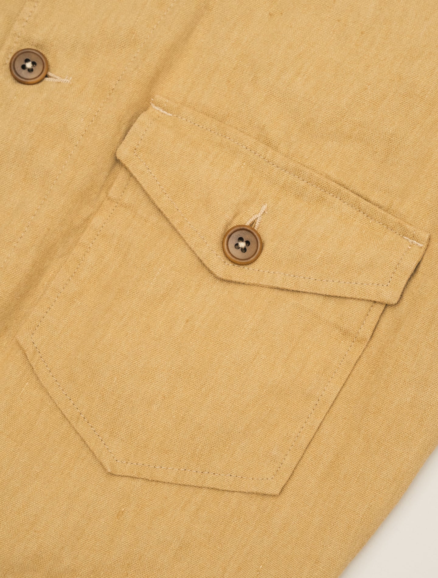 Glider Unlined Windbreaker Linen-Cotton Jacket Vintage Brown