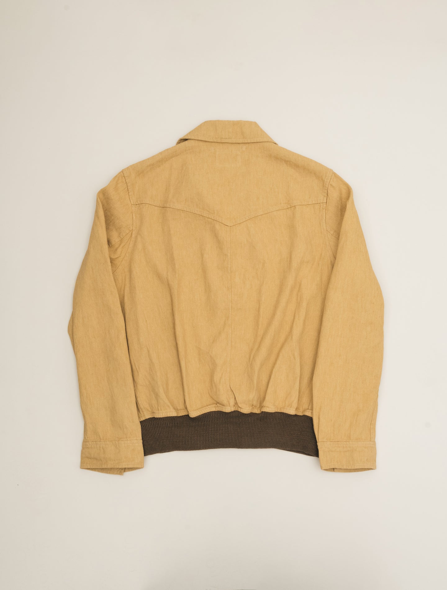 Glider Unlined Windbreaker Linen-Cotton Jacket Vintage Brown