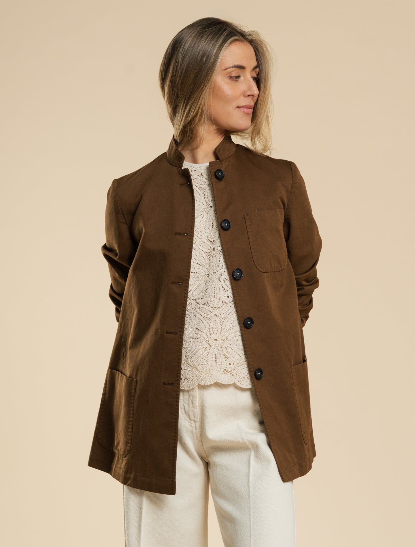 Baliw Linen Cotton Jacket Wood