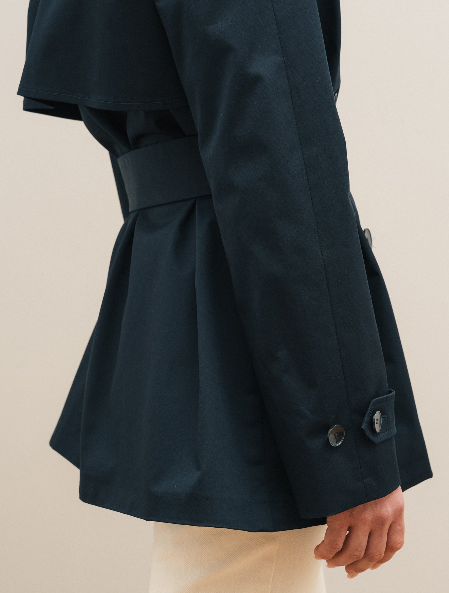 Short Trench Coat Navy