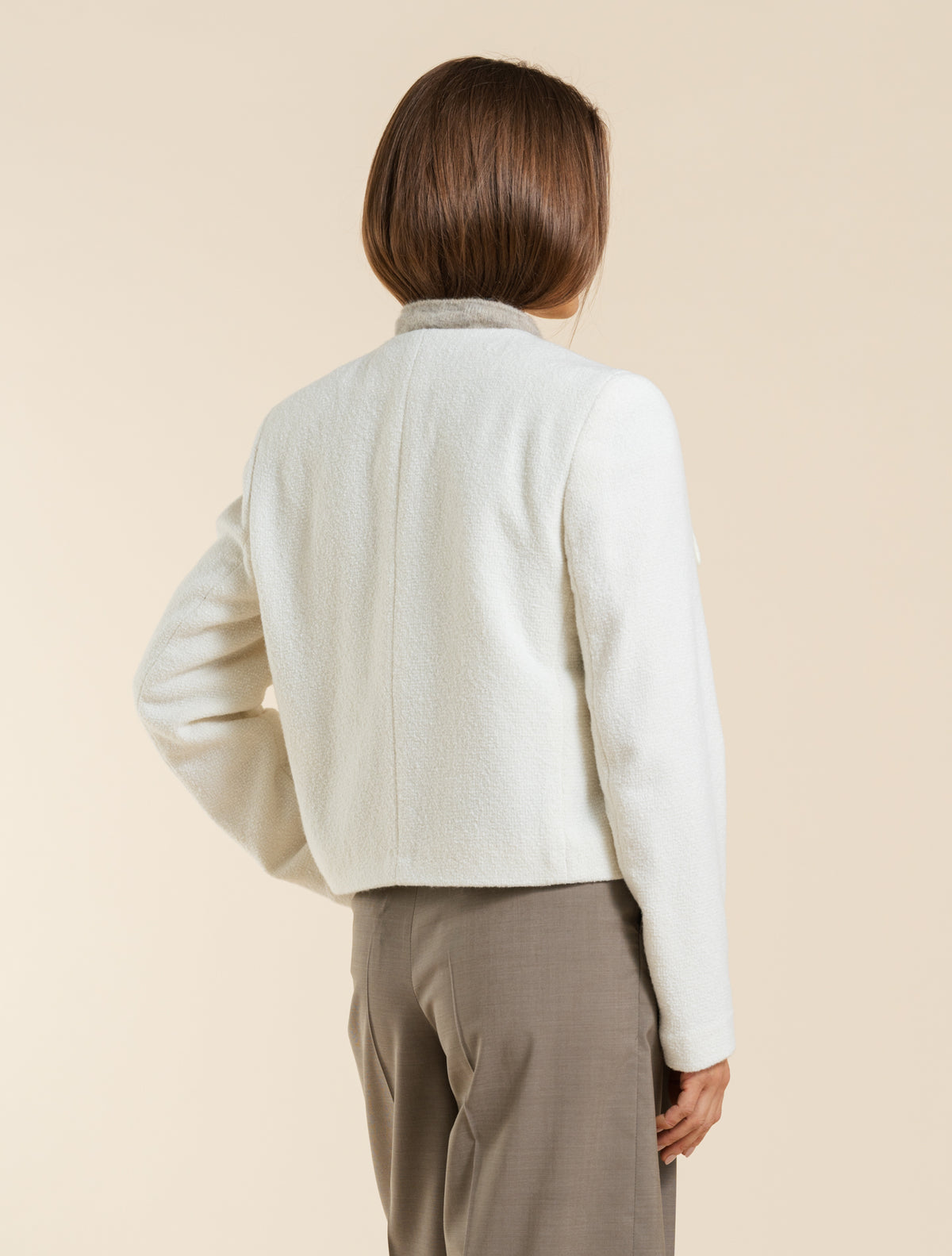 Conelle Boucle Jacket Off White