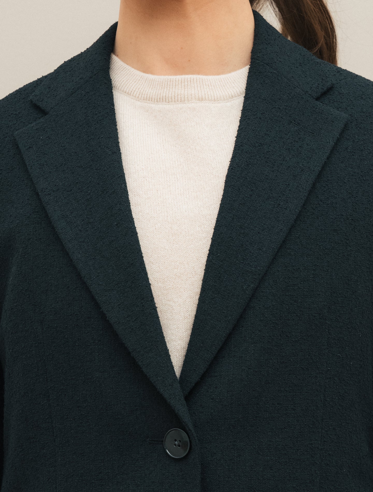 Maude Single Breasted Boucle Jacket Black