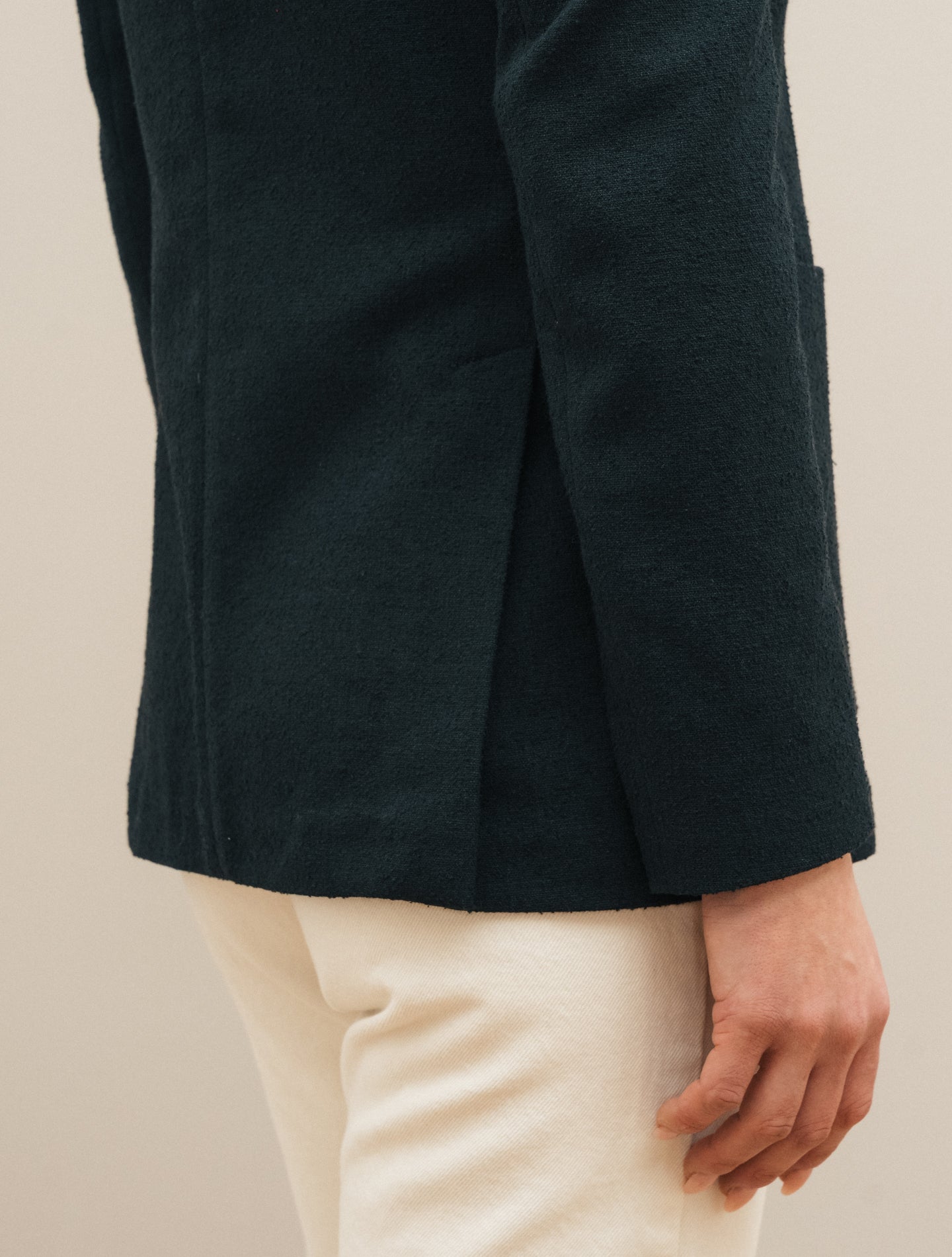 Maude Single Breasted Boucle Jacket Black