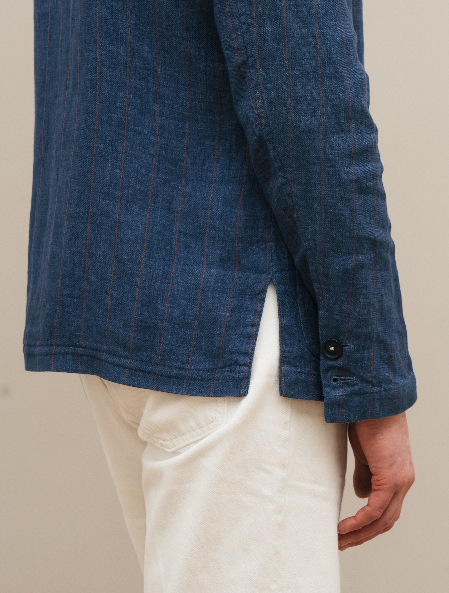 Baglietto Linen Cotton Jacket Blue