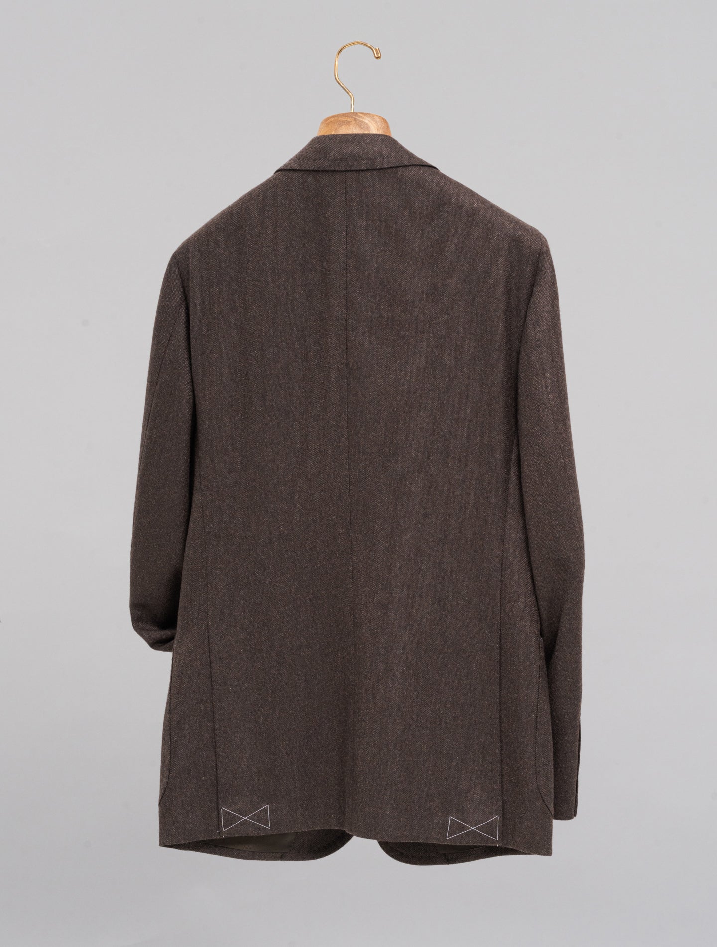 Handmade Single Breasted Cashmere Jacket Brown