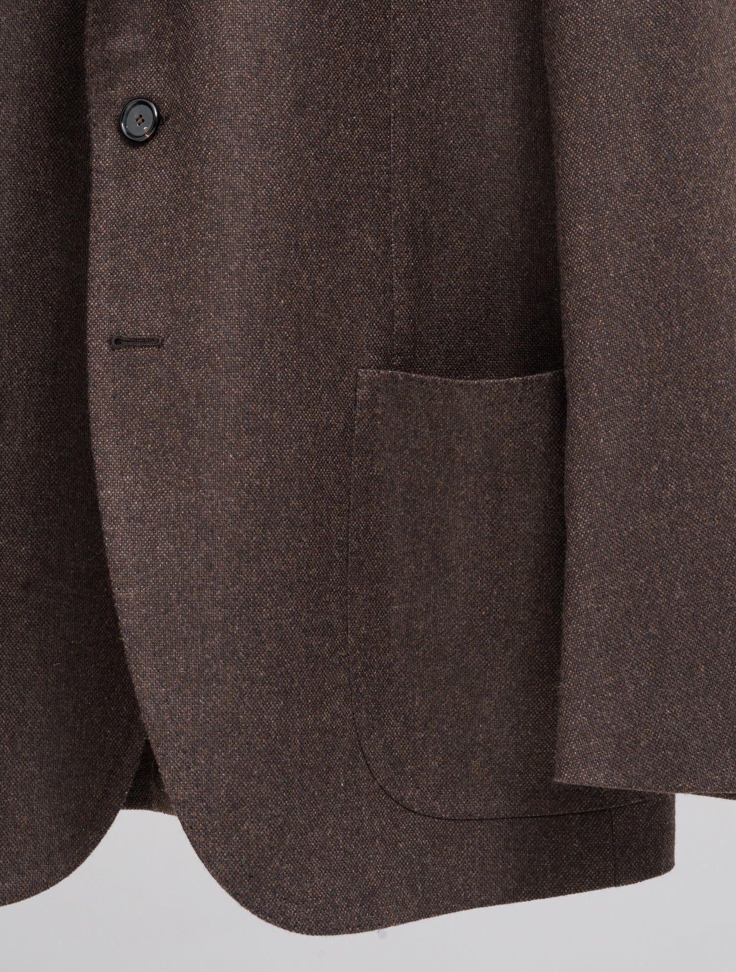 Handmade Single Breasted Cashmere Jacket Brown