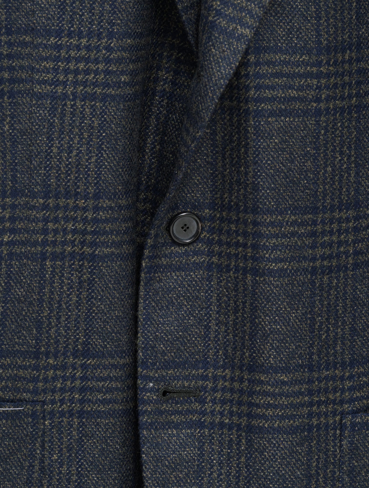 Handmade Single Breasted Glencheck Cashmere Jacket Green