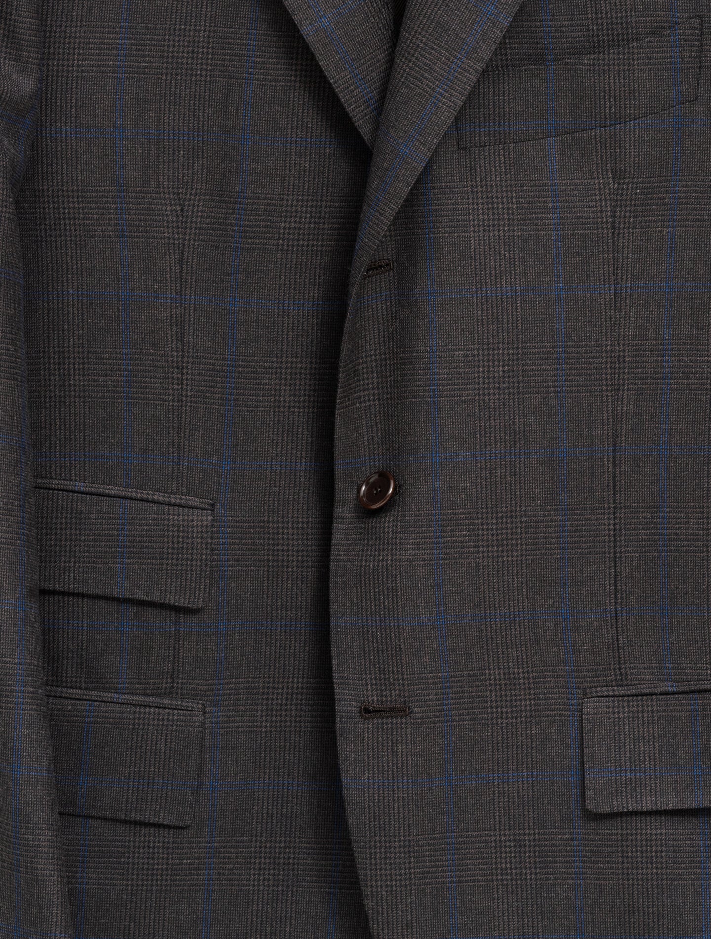 Handmade Single Prince of Wales s130 Wool Cashmere Suit Brown