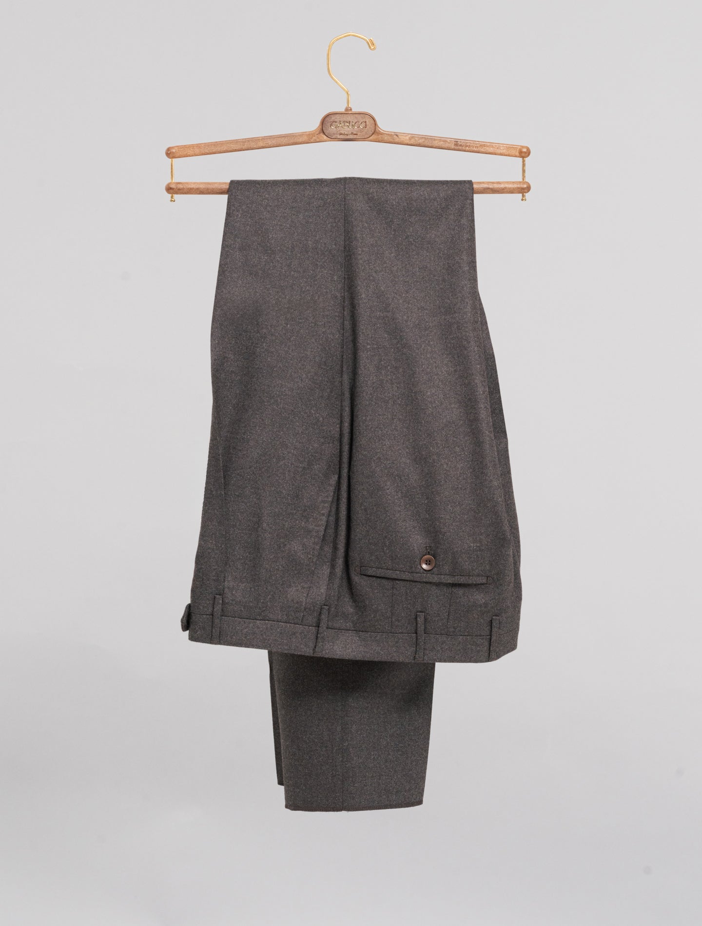 191 Pleated Wool Cashmere Trousers Brown