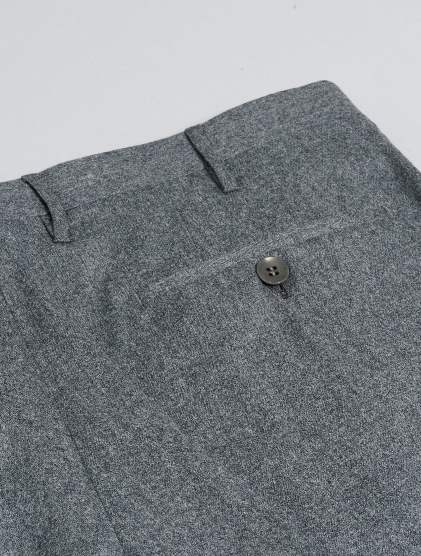 Padova Double Pleated Wool Trousers Grey