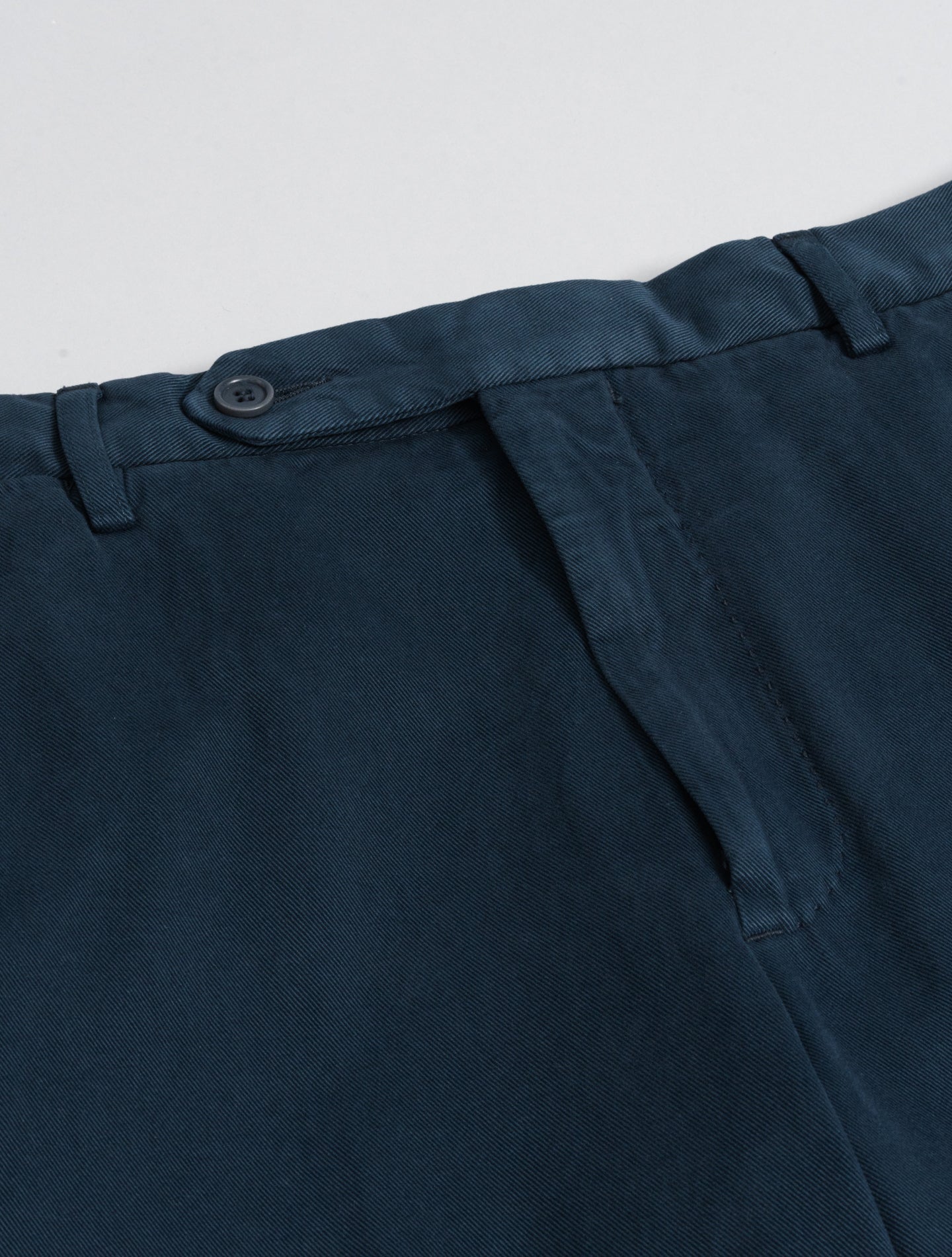 190 Cotton Cashmere Twill Trousers Navy