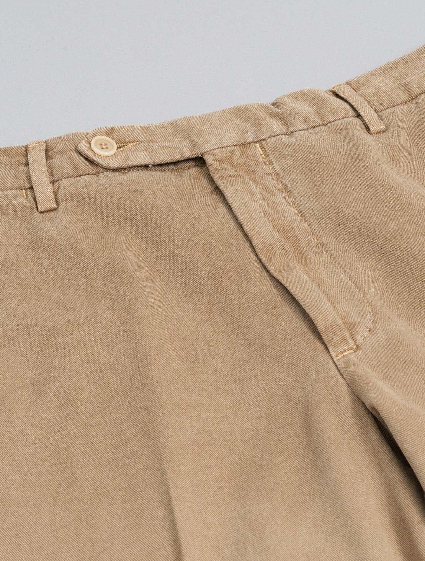 190 Cotton Cashmere Twill Trousers Beige