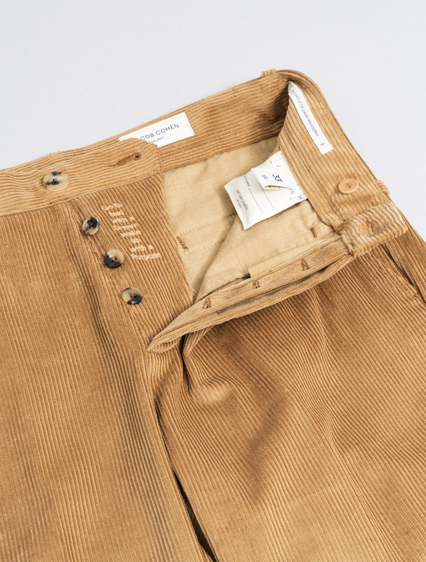 Justin Corduroy Trousers Beige