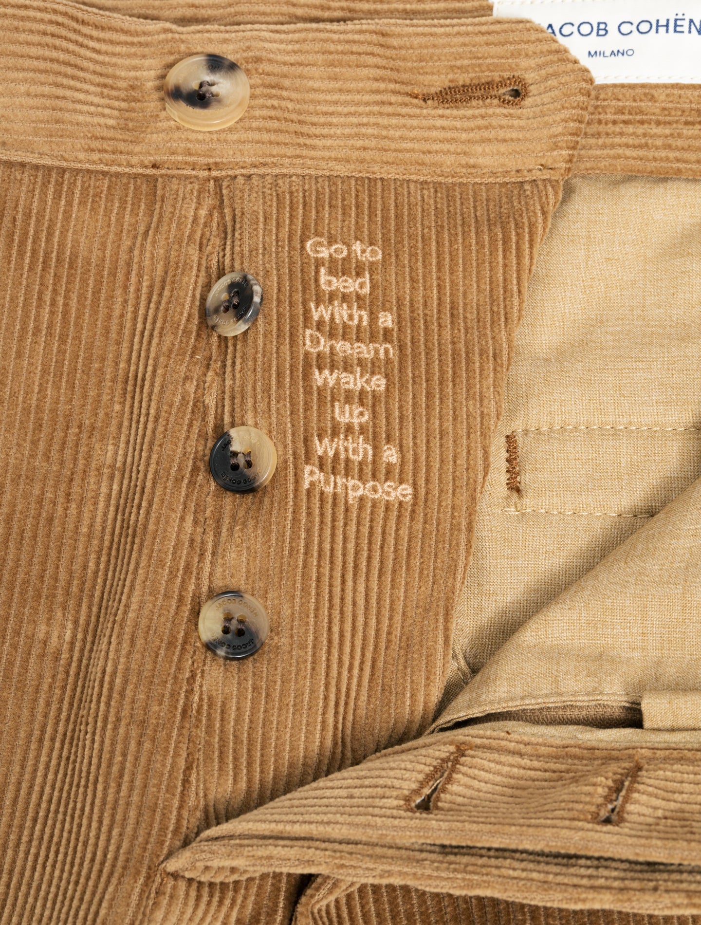 Justin Corduroy Trousers Beige