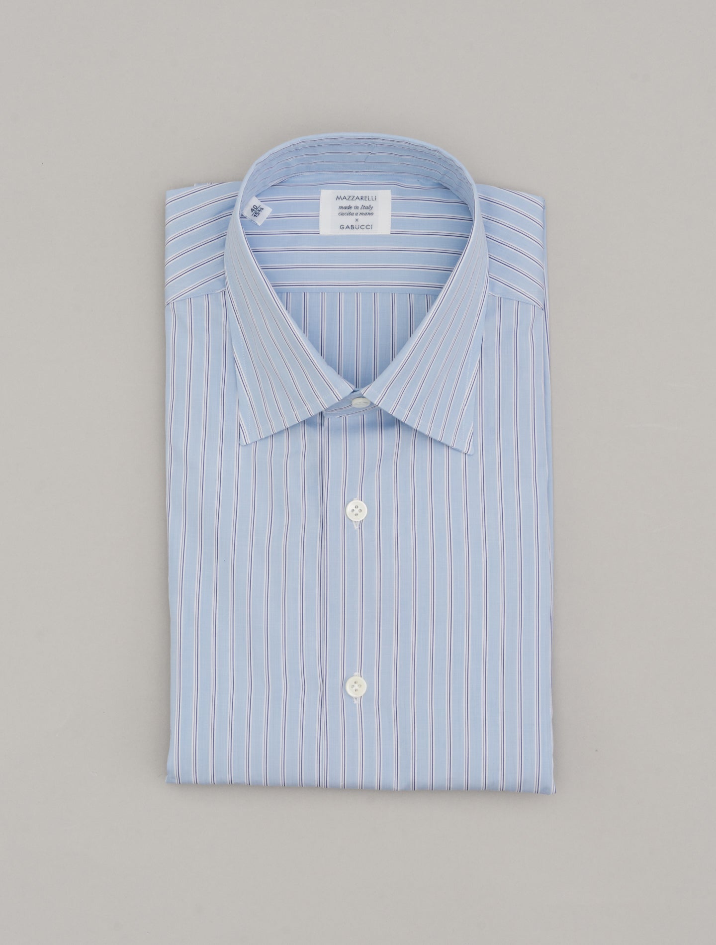 Multi Striped Turn Down Shirt Blue