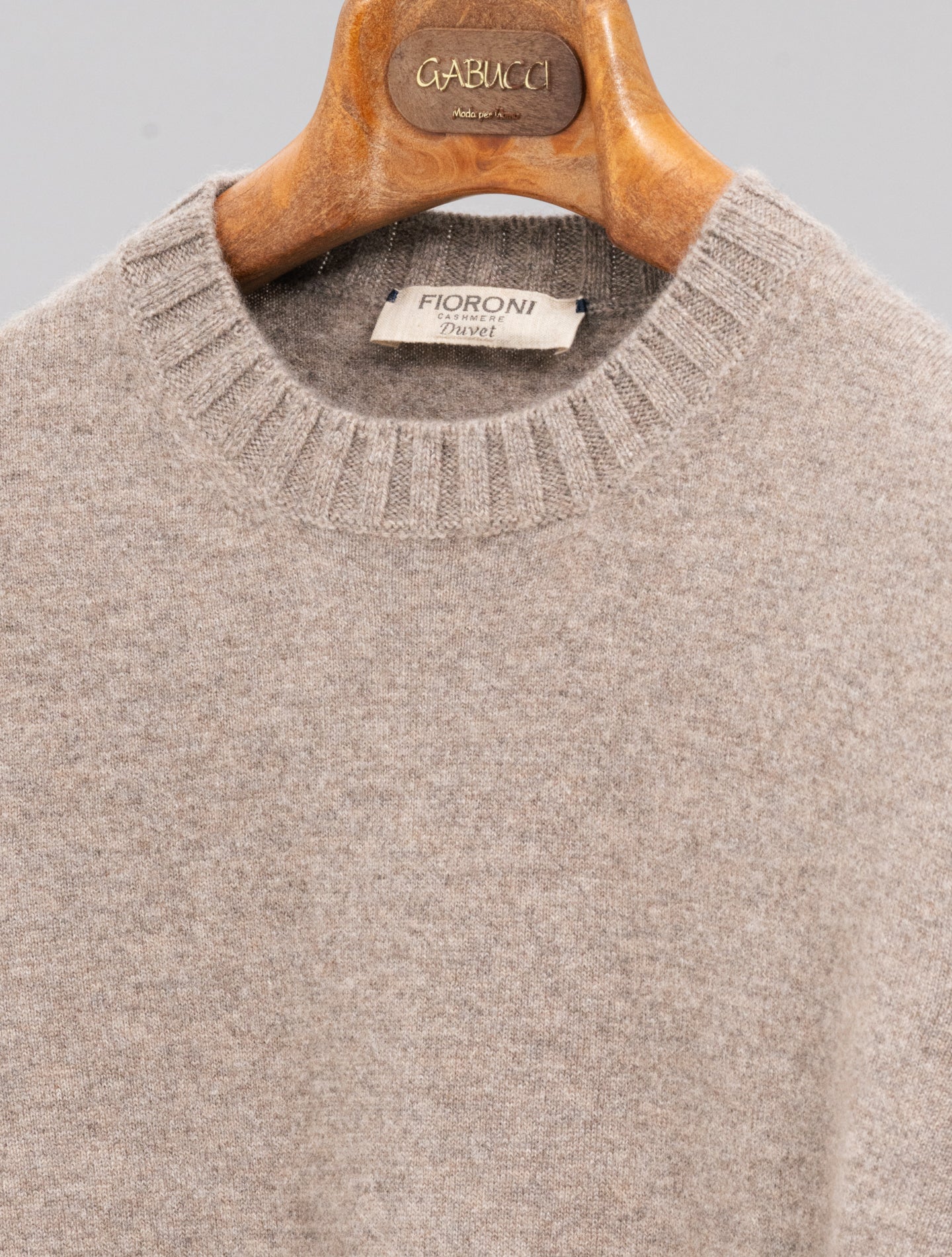 Duvet Cashmere Knitted Crewneck Beige
