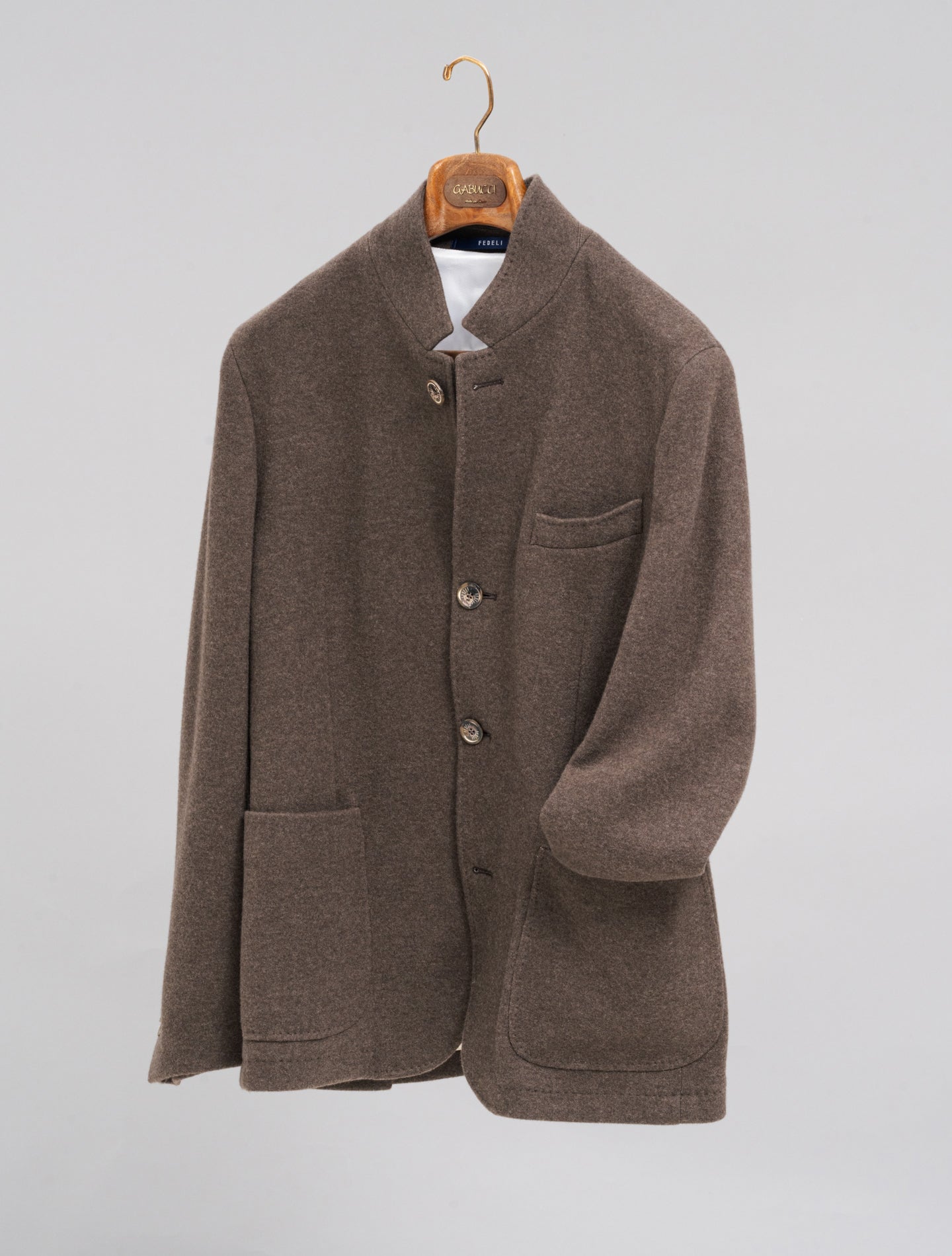 Damon Double Flanel Cashmere Jacket Brown