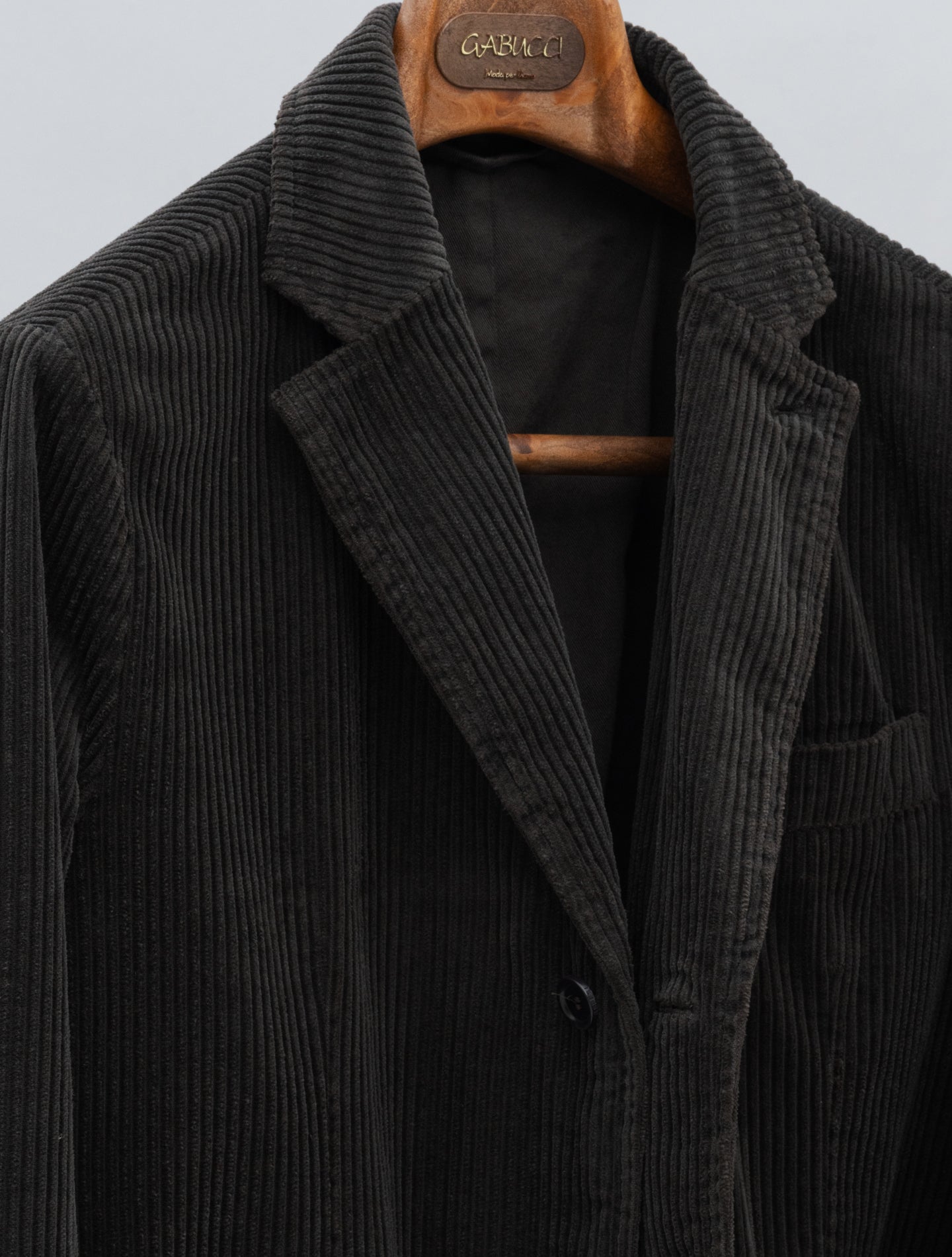 Single Breasted Corduroy Jacket Brown