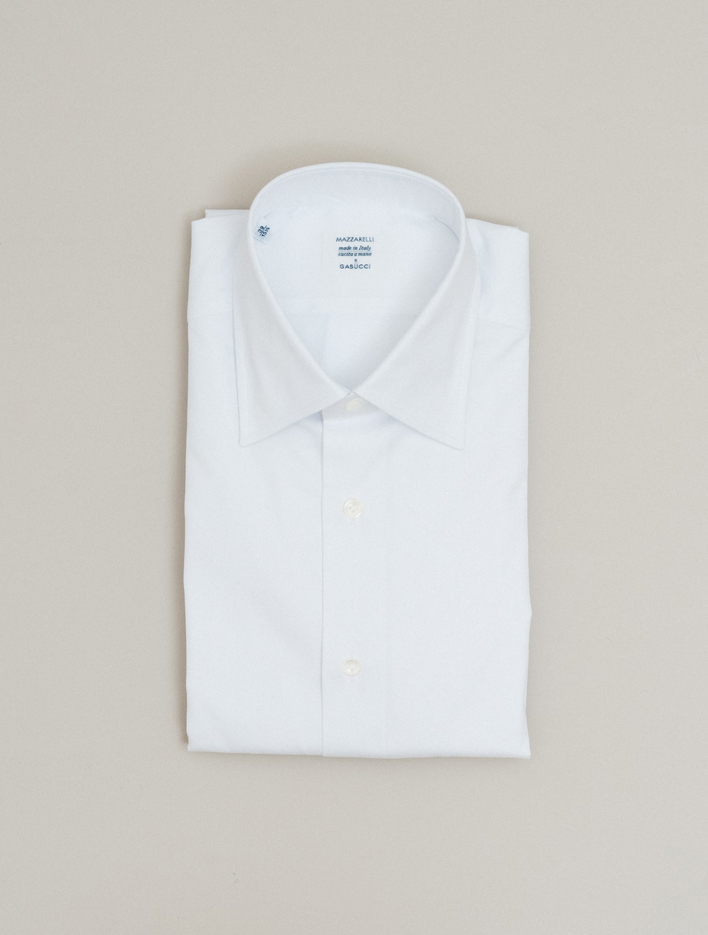 Turn Down Pinpoint Cotton Shirt White